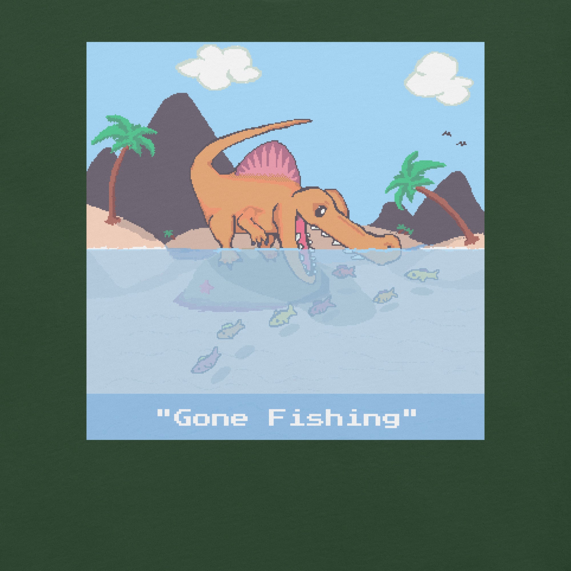 PixelTRex™ – Spino “Gone Fishing” T-Shirt