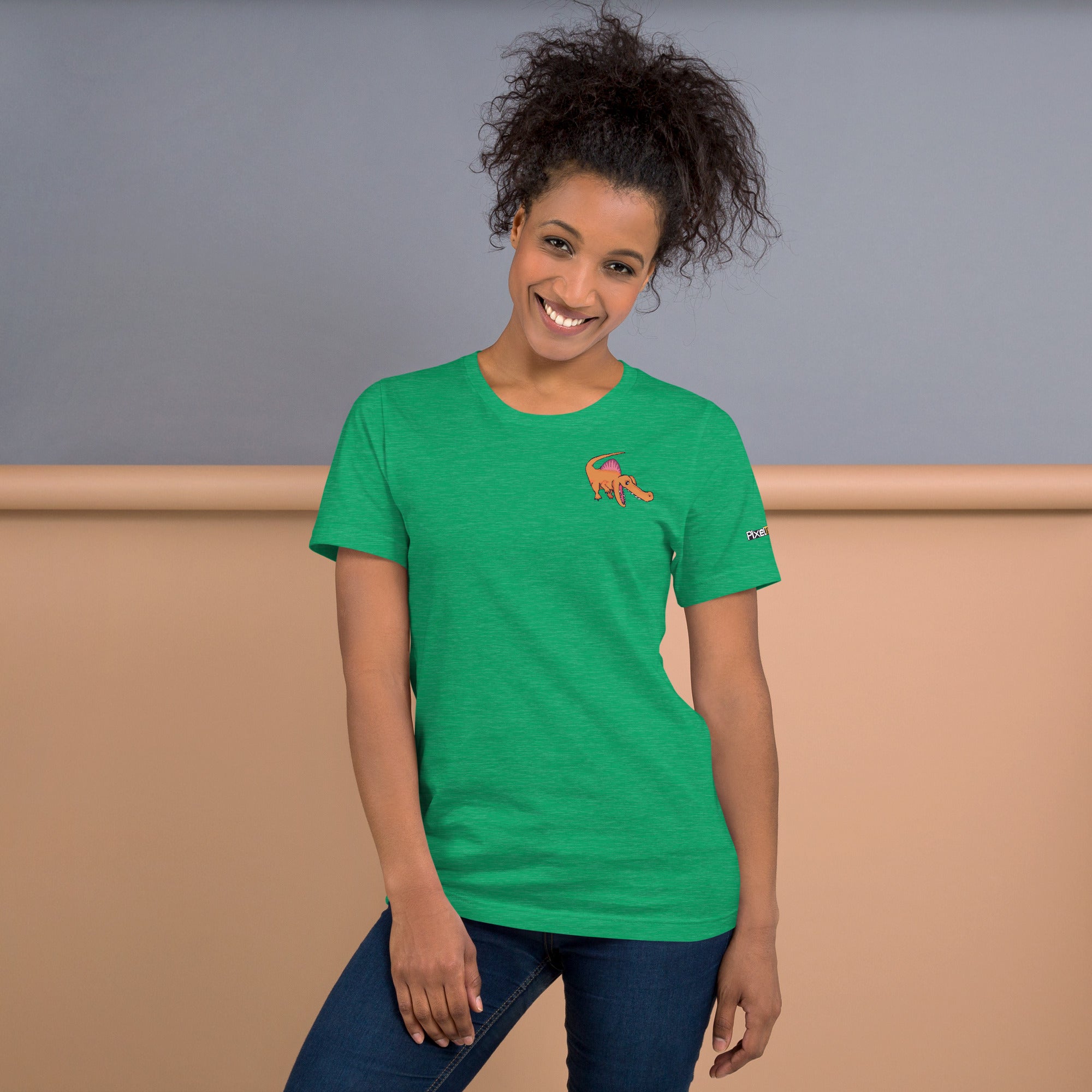 PixelTRex™ – Spino the Spinosaurus Pixel Dinosaur Pocket Tee