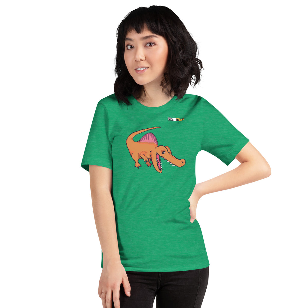 PixelTRex™ – Spino the Spinosaurus Pixel Dinosaur T-Shirt