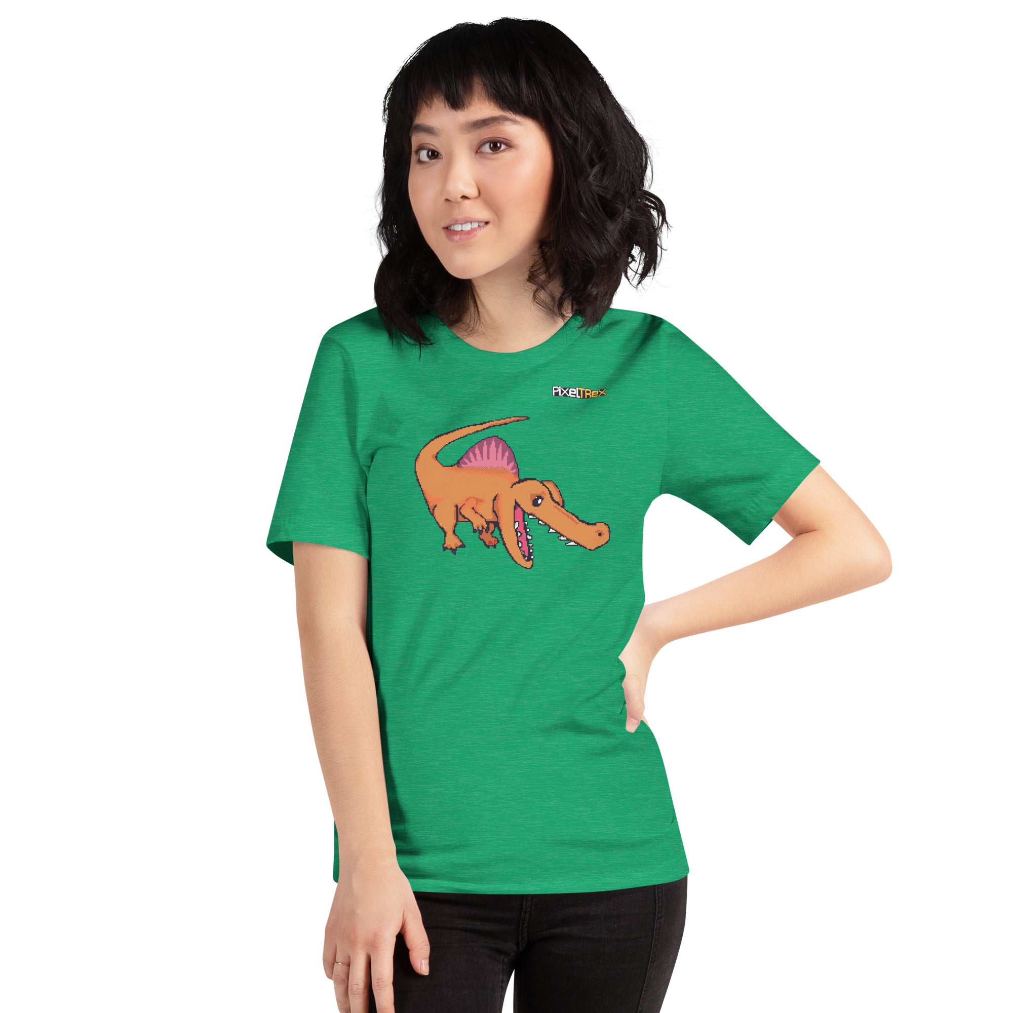 PixelTRex™ – Spino the Spinosaurus Pixel Dinosaur T-Shirt