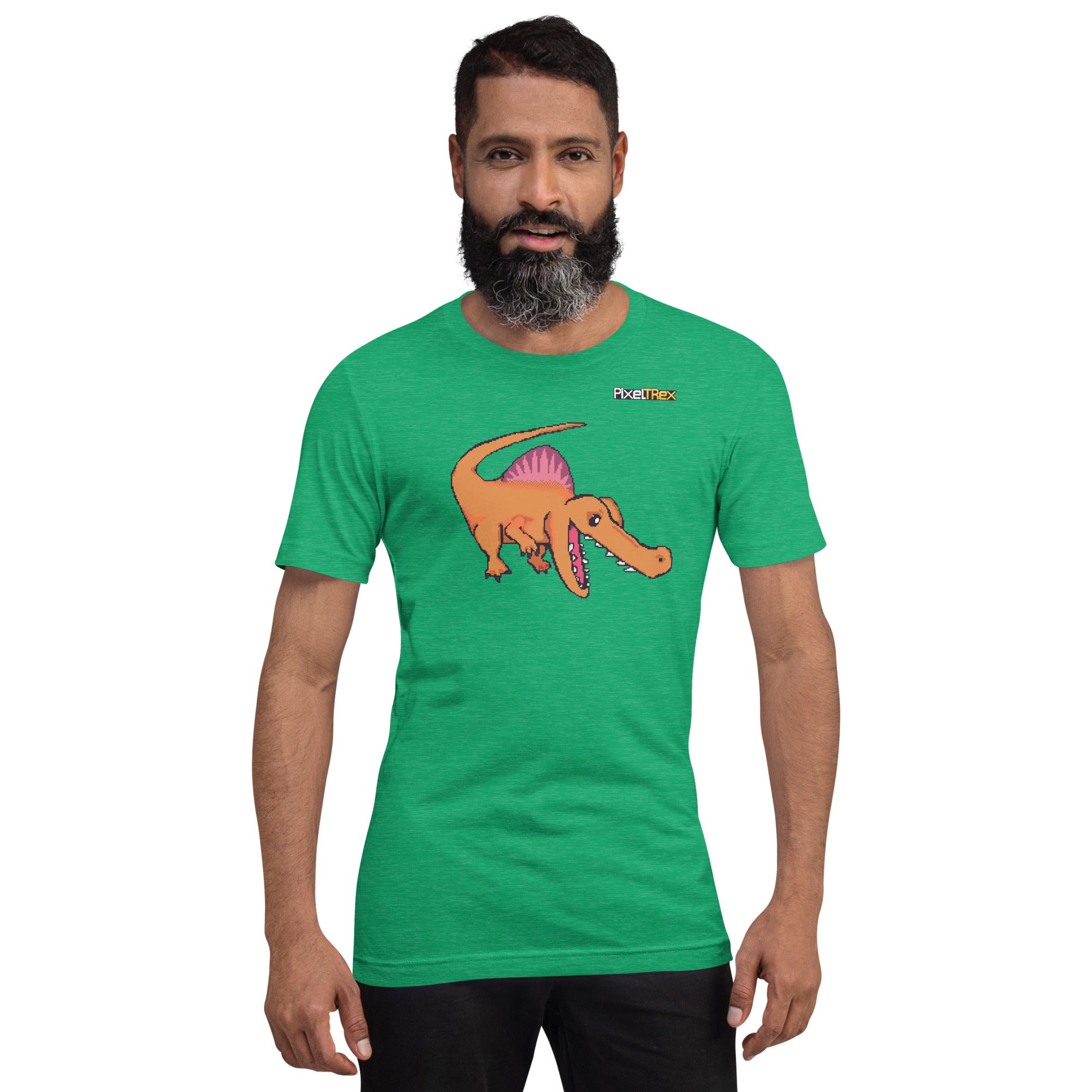 PixelTRex™ – Spino the Spinosaurus Pixel Dinosaur T-Shirt