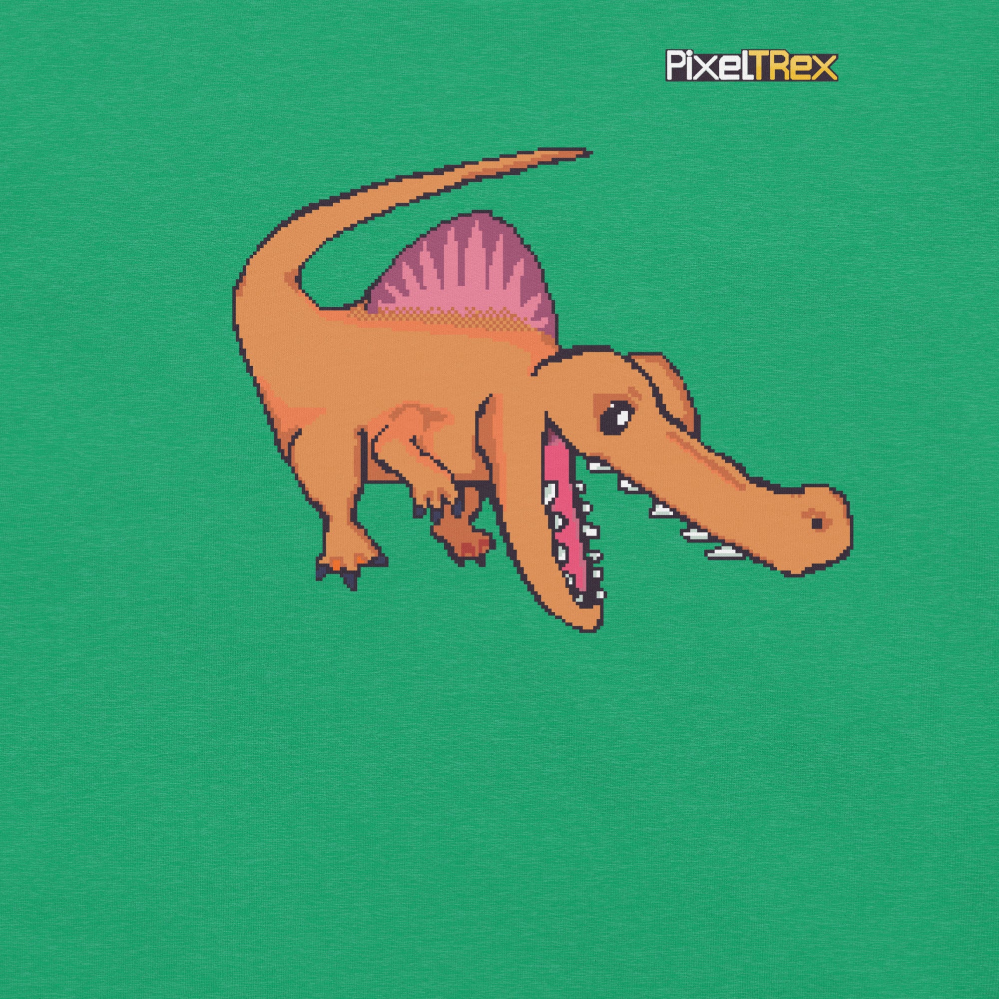 PixelTRex™ – Spino the Spinosaurus Pixel Dinosaur T-Shirt