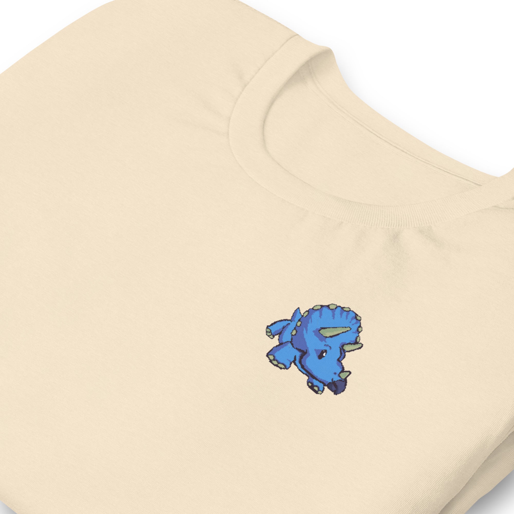 PixelTRex™ – Trike the Triceratops Pixel Dinosaur Pocket Tee