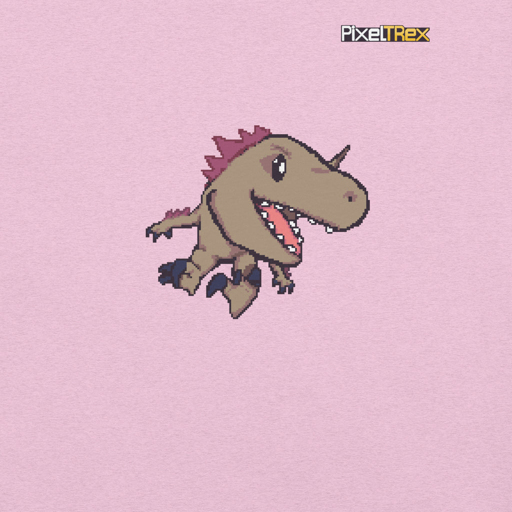 PixelTRex™ – Rap the Raptor Pixel Dinosaur T-Shirt