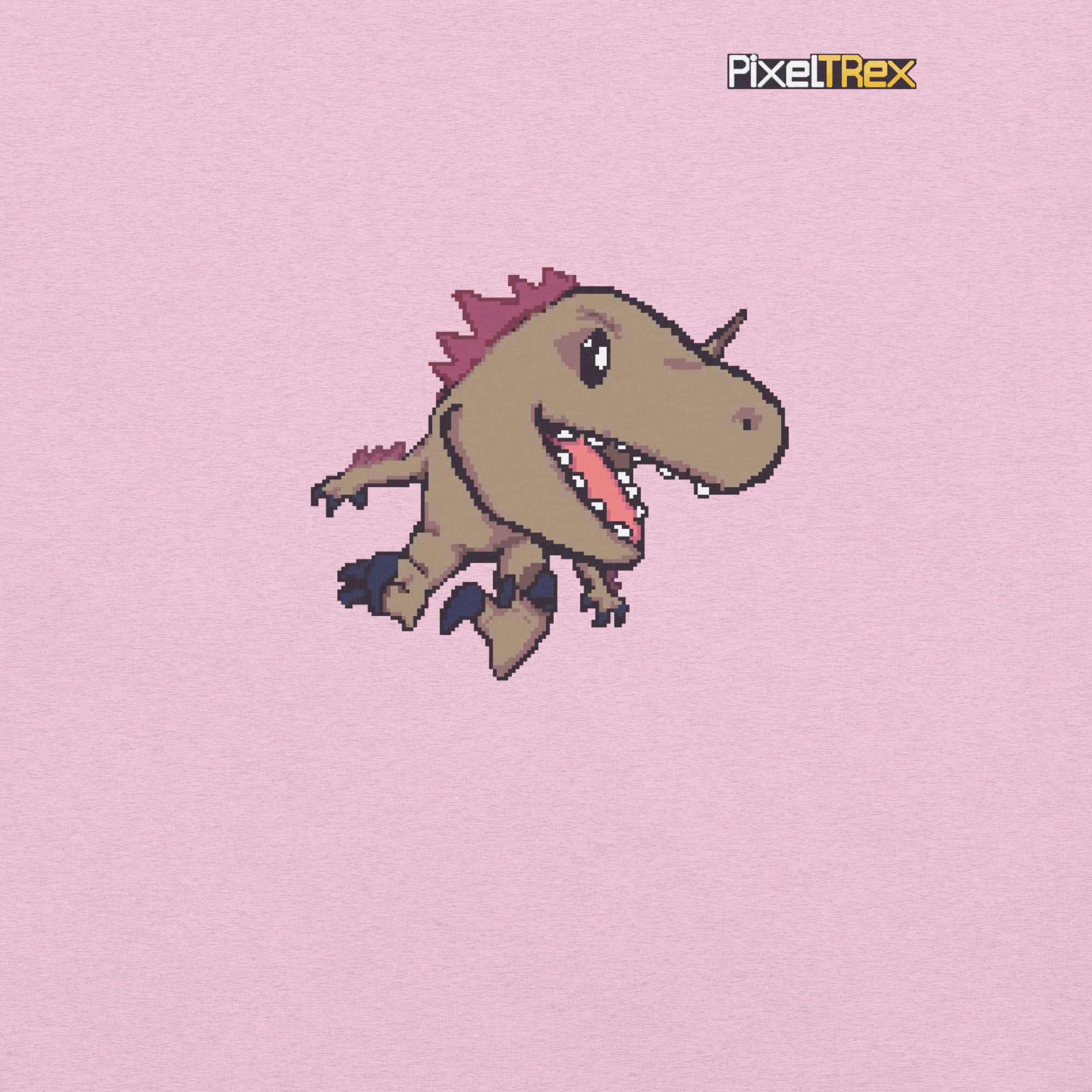 PixelTRex™ – Rap the Raptor Pixel Dinosaur T-Shirt