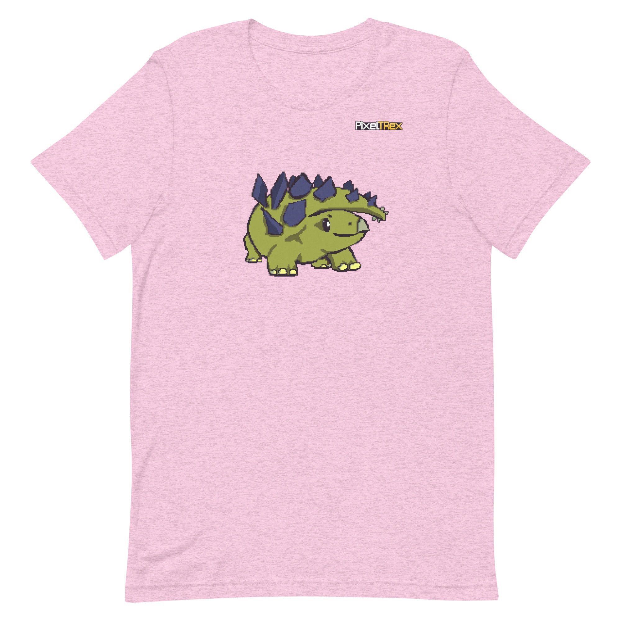 PixelTRex™ – Stego the Stegosaurus Pixel Dinosaur T-Shirt
