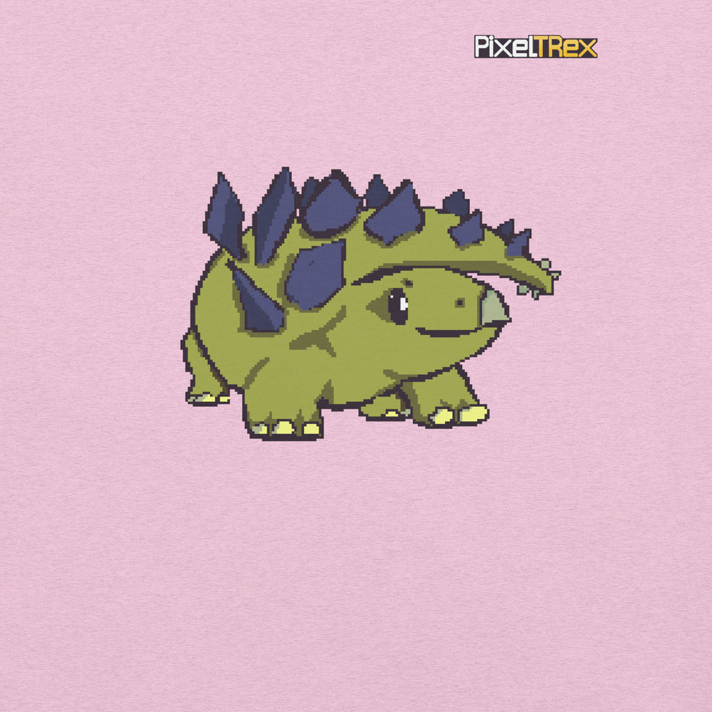 PixelTRex™ – Stego the Stegosaurus Pixel Dinosaur T-Shirt