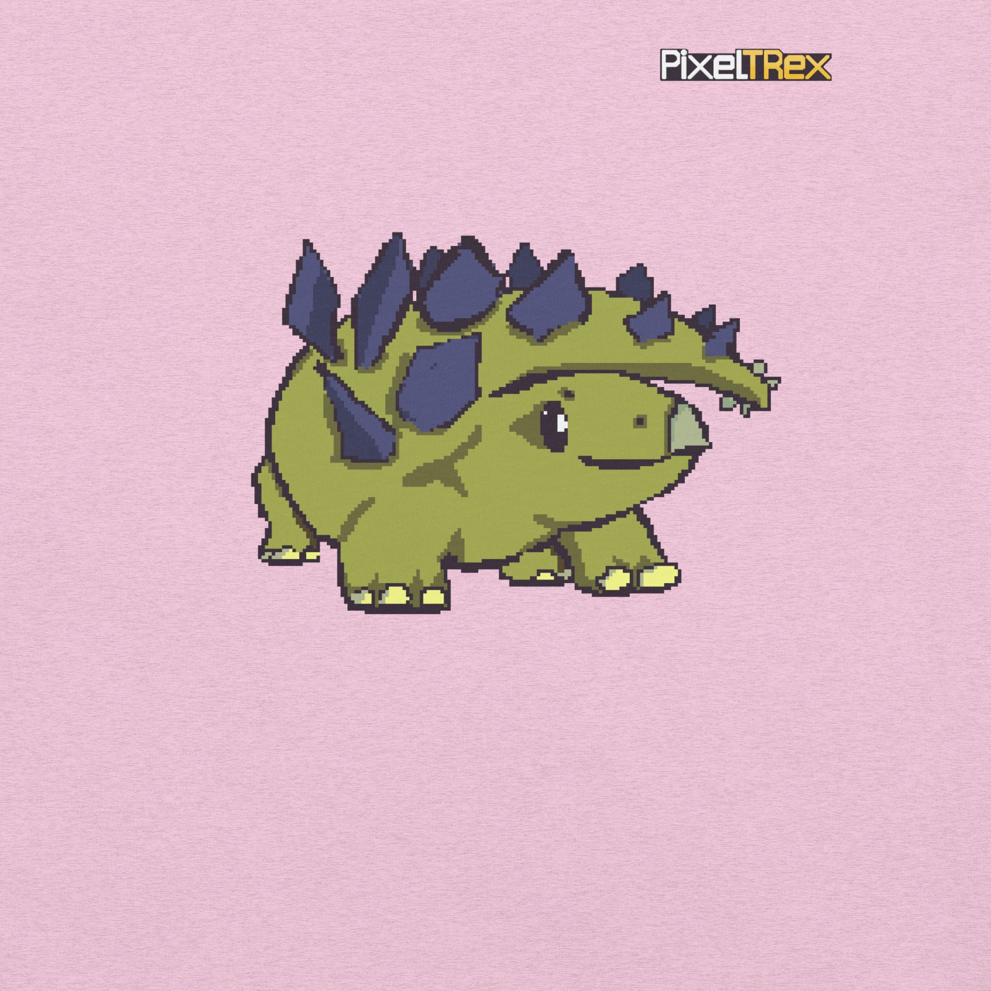 PixelTRex™ – Stego the Stegosaurus Pixel Dinosaur T-Shirt