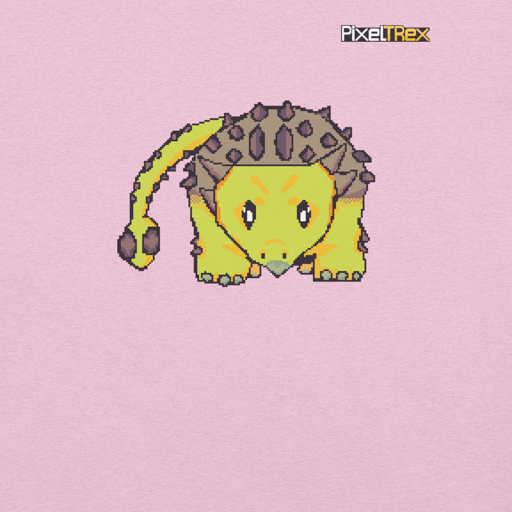 PixelTRex™ – Anky the Ankylosaurus Pixel Dinosaur T-Shirt