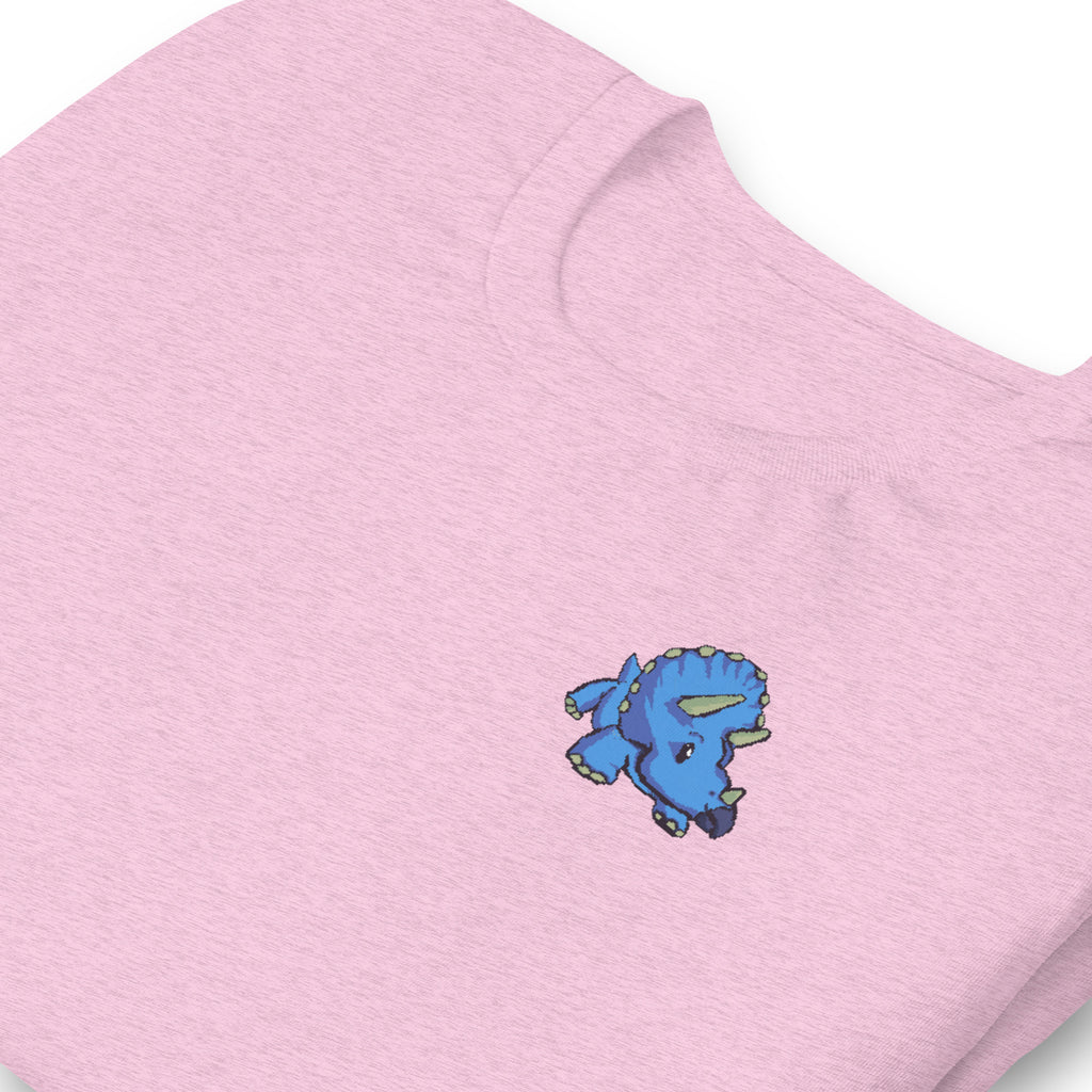 PixelTRex™ – Trike the Triceratops Pixel Dinosaur Pocket Tee
