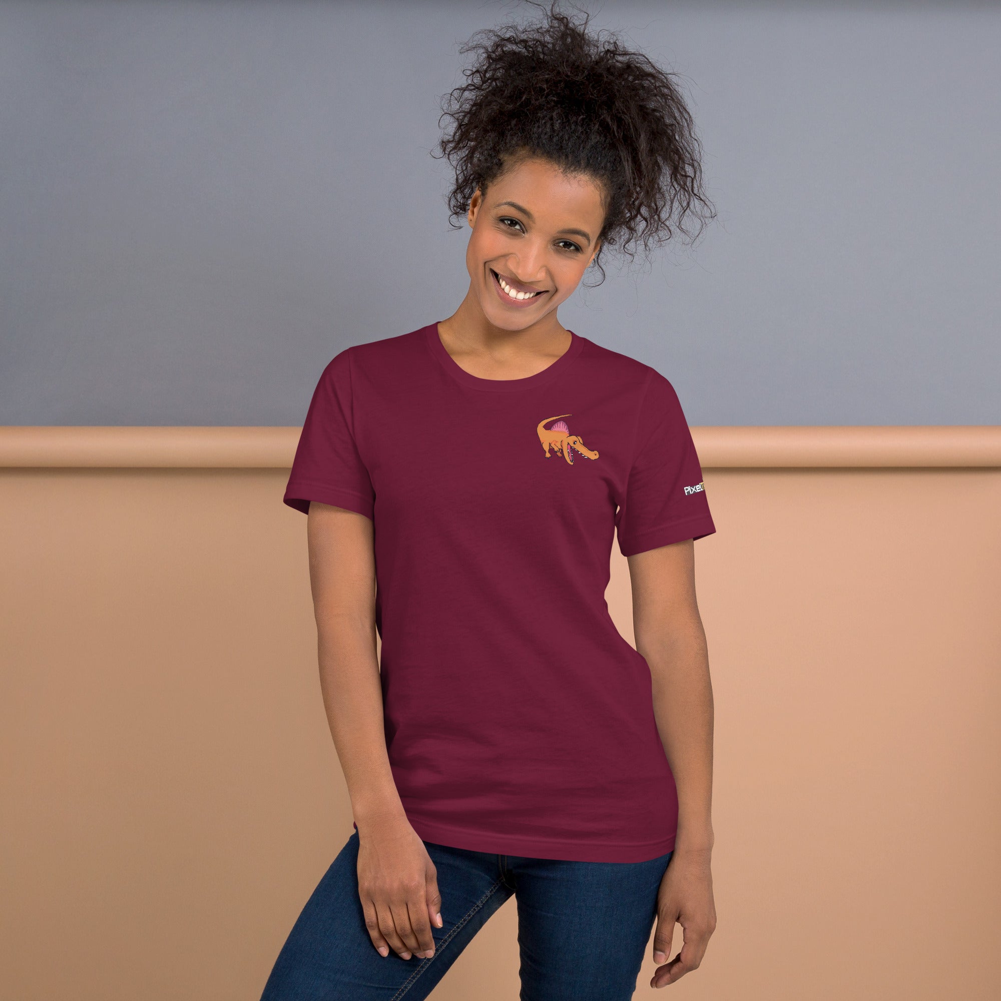 PixelTRex™ – Spino the Spinosaurus Pixel Dinosaur Pocket Tee