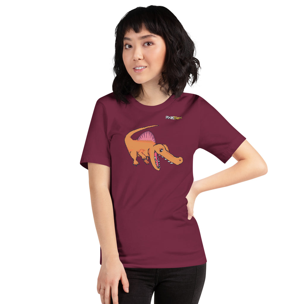PixelTRex™ – Spino the Spinosaurus Pixel Dinosaur T-Shirt