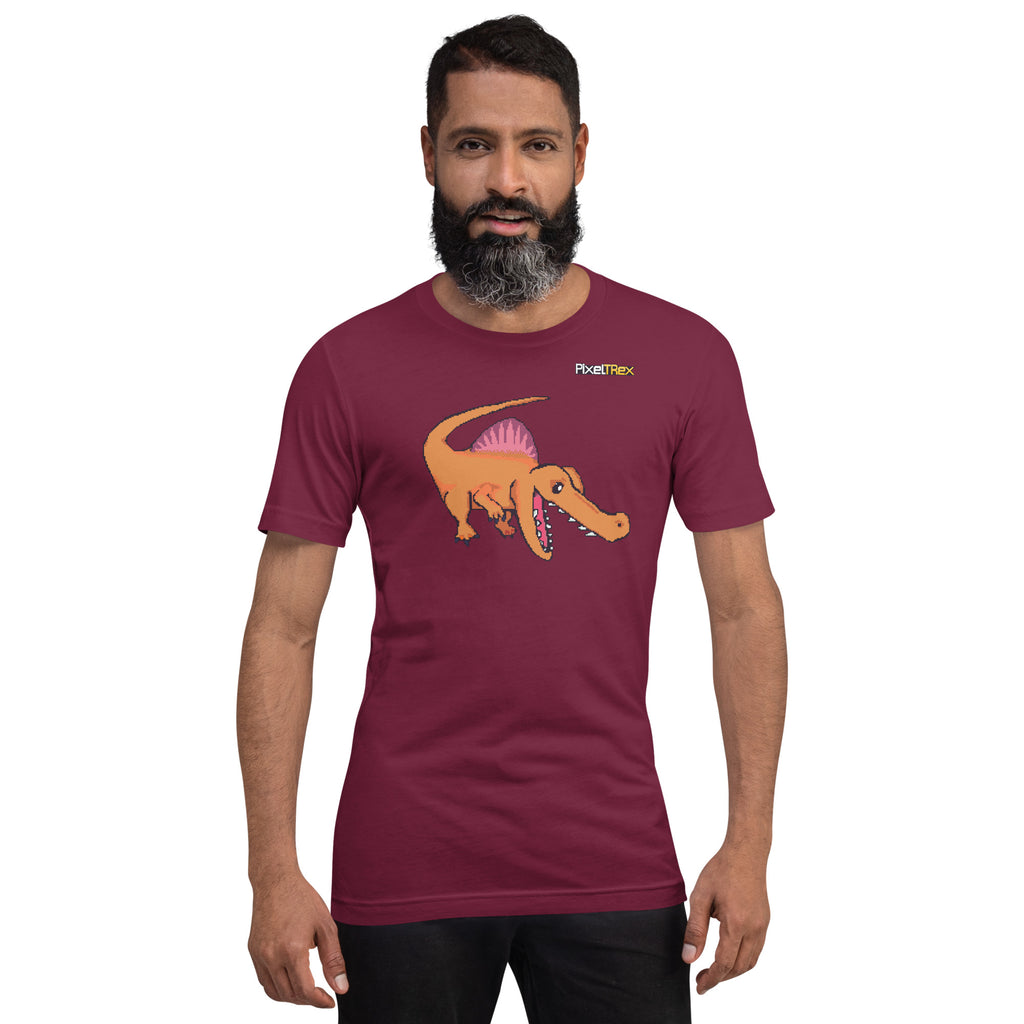 PixelTRex™ – Spino the Spinosaurus Pixel Dinosaur T-Shirt