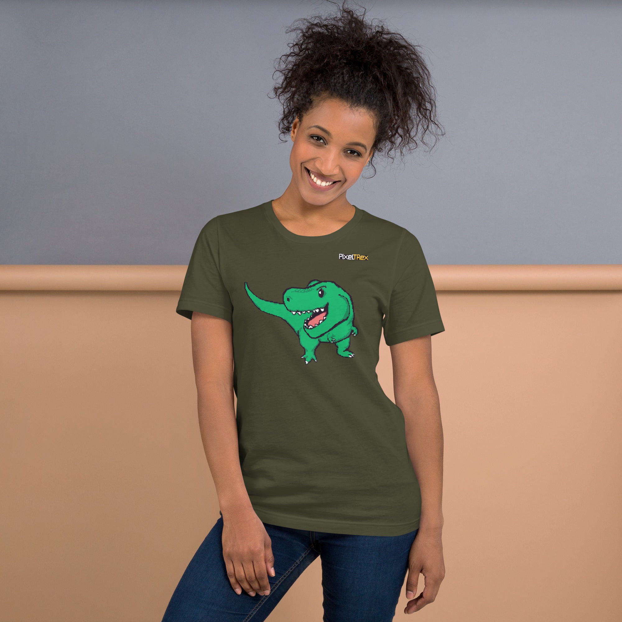 PixelTRex™ – Trex the T-Rex Pixel Dinosaur T-Shirt