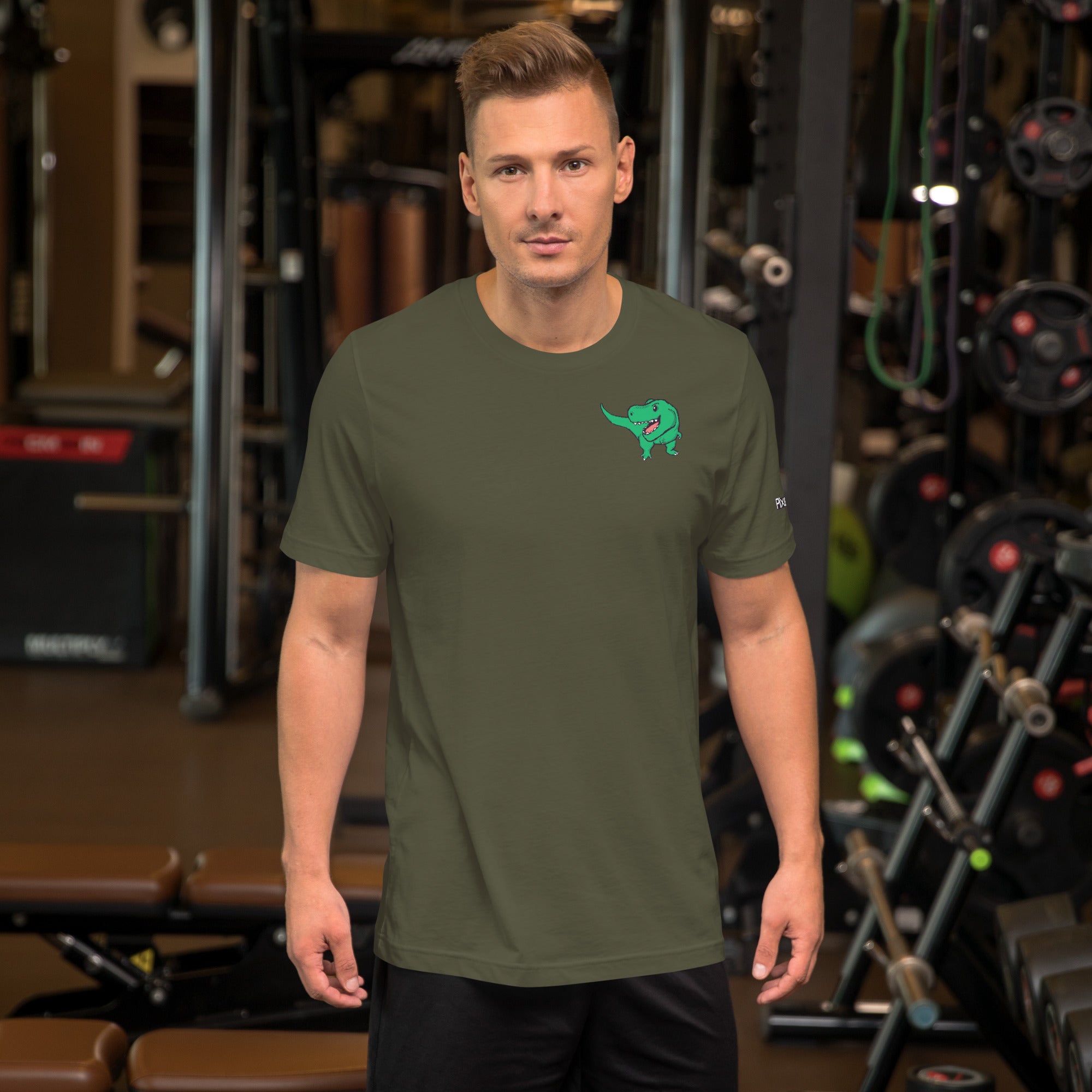 PixelTRex™ – Trex the T-Rex Pixel Dinosaur Pocket Tee