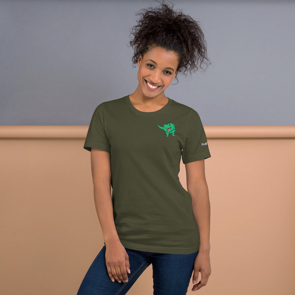 PixelTRex™ – Trex the T-Rex Pixel Dinosaur Pocket Tee