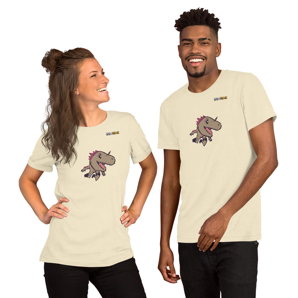 PixelTRex™ – Rap the Raptor Pixel Dinosaur T-Shirt
