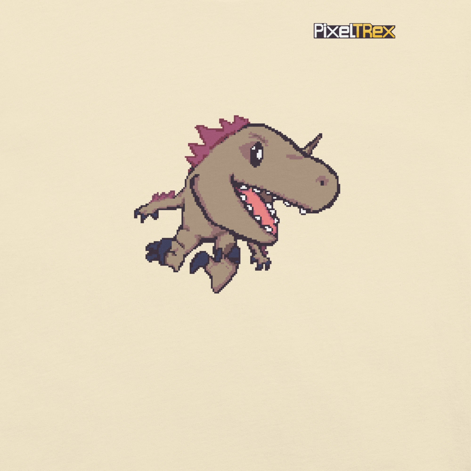 PixelTRex™ – Rap the Raptor Pixel Dinosaur T-Shirt