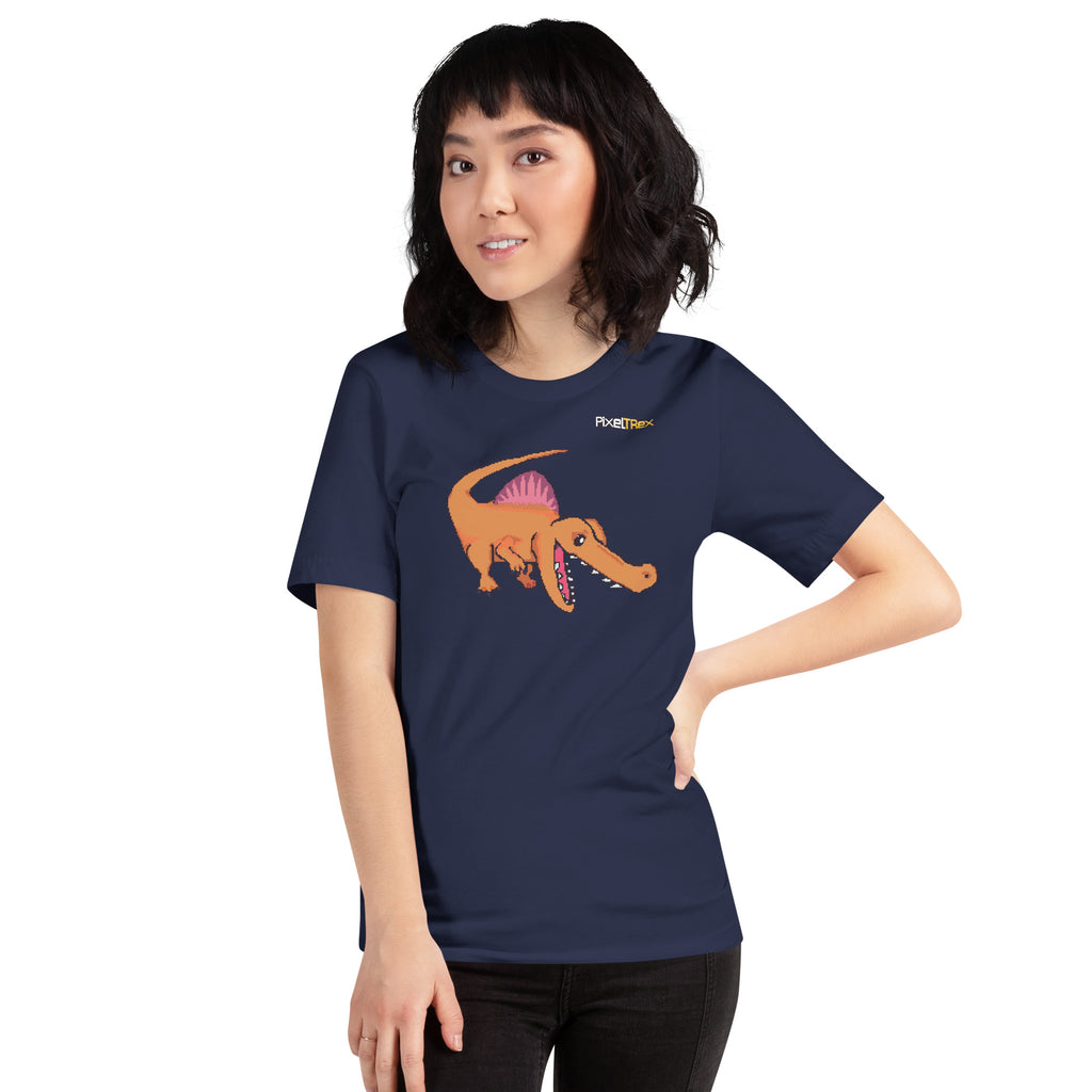PixelTRex™ – Spino the Spinosaurus Pixel Dinosaur T-Shirt