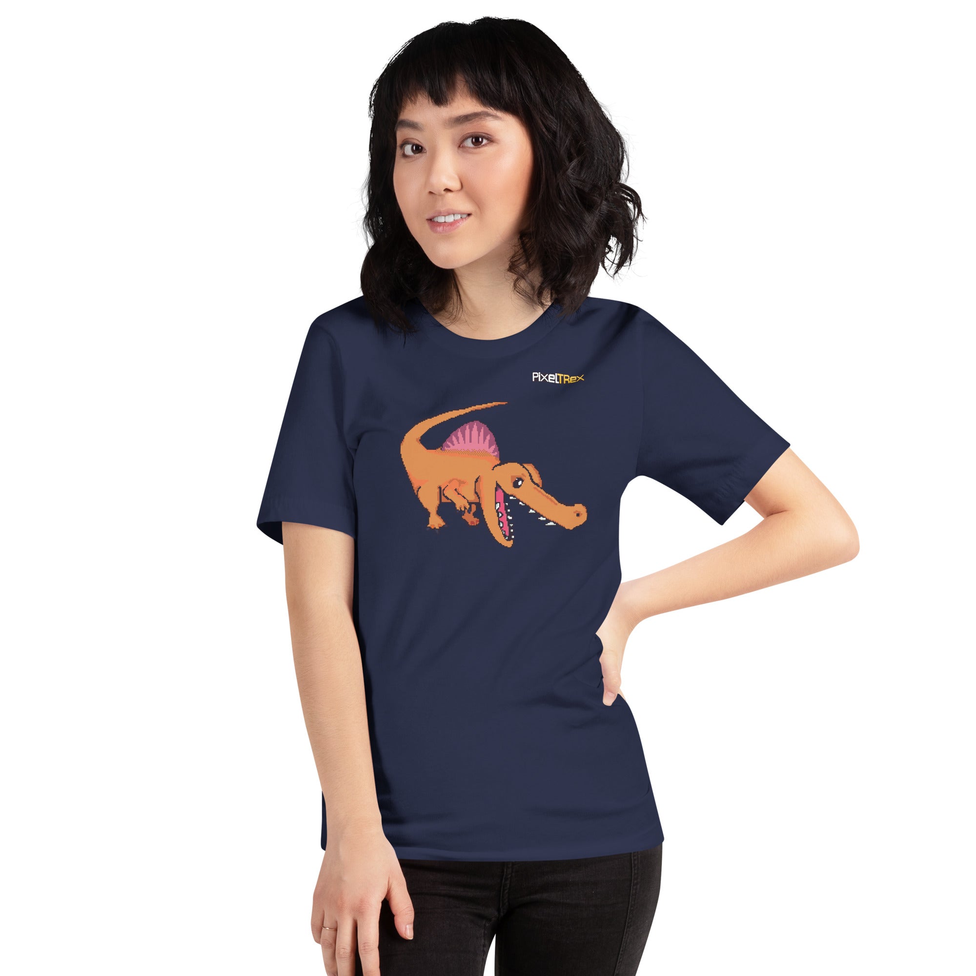 PixelTRex™ – Spino the Spinosaurus Pixel Dinosaur T-Shirt