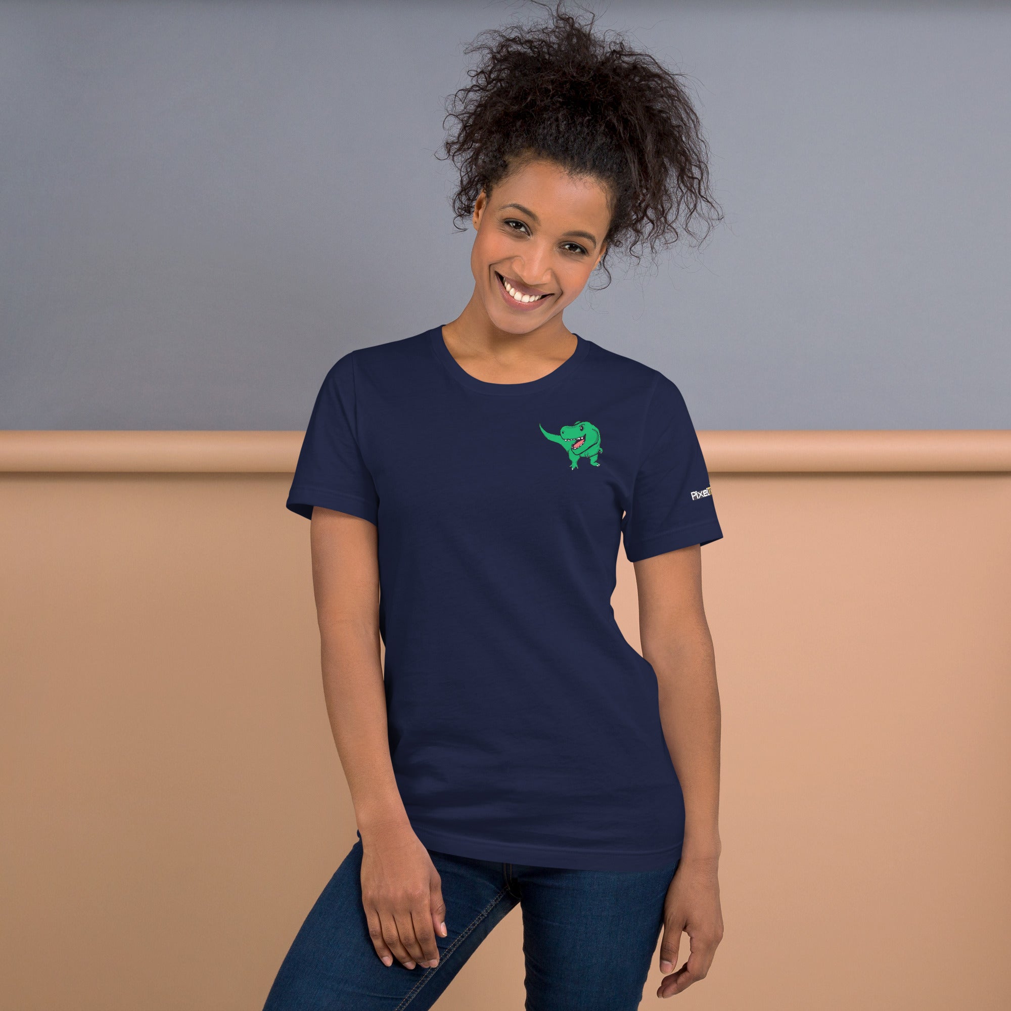 PixelTRex™ – Trex the T-Rex Pixel Dinosaur Pocket Tee