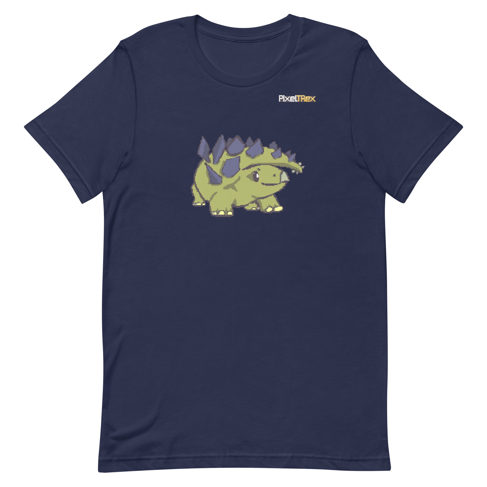 PixelTRex™ – Stego the Stegosaurus Pixel Dinosaur T-Shirt