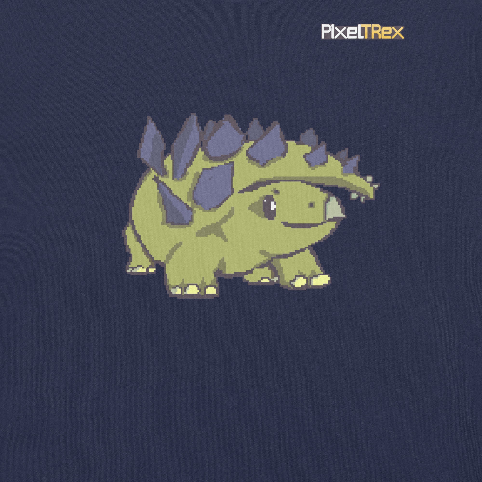 PixelTRex™ – Stego the Stegosaurus Pixel Dinosaur T-Shirt