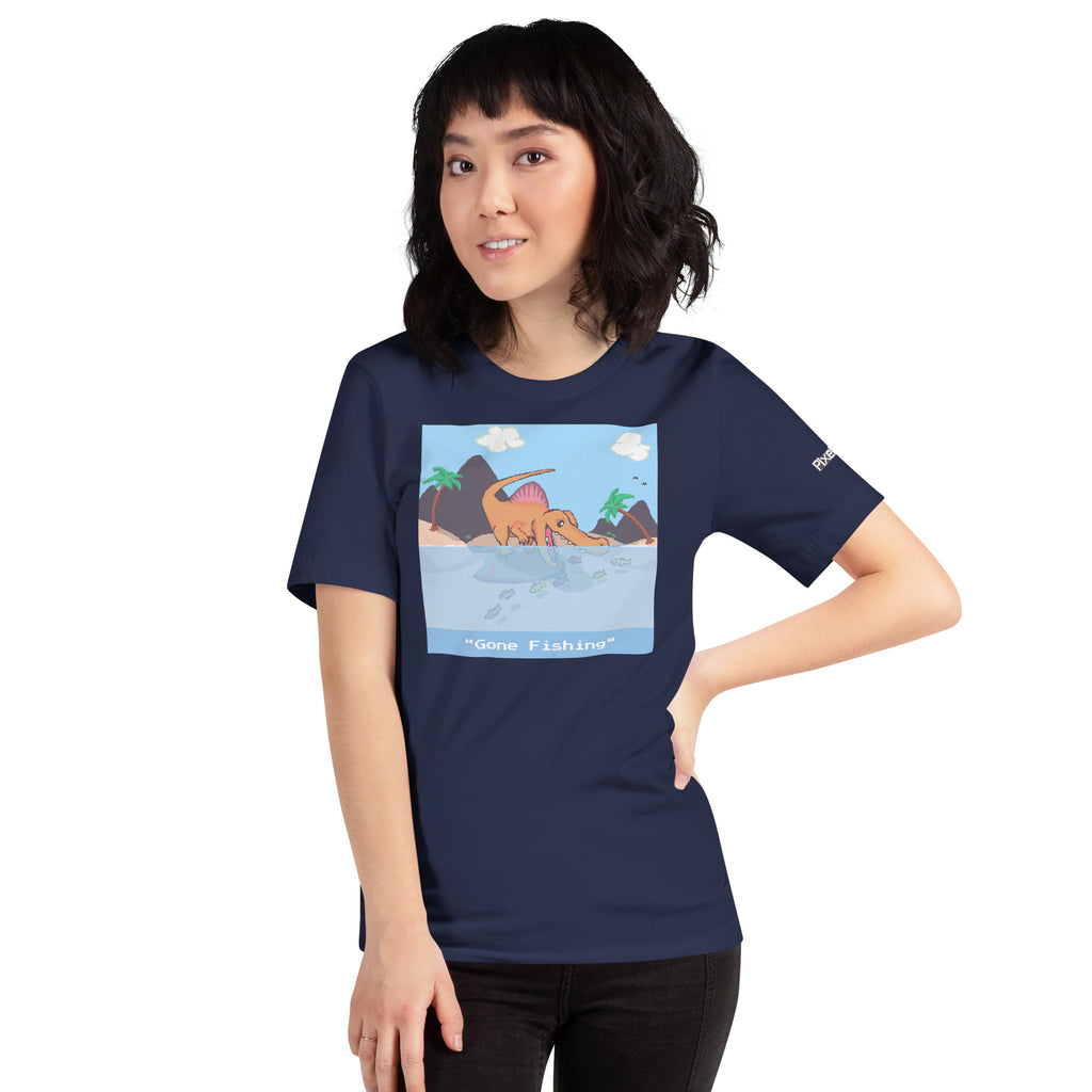 PixelTRex™ – Spino “Gone Fishing” T-Shirt