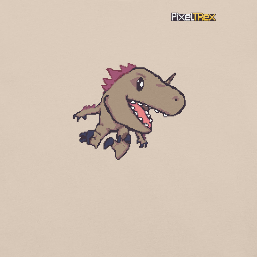PixelTRex™ – Rap the Raptor Pixel Dinosaur T-Shirt