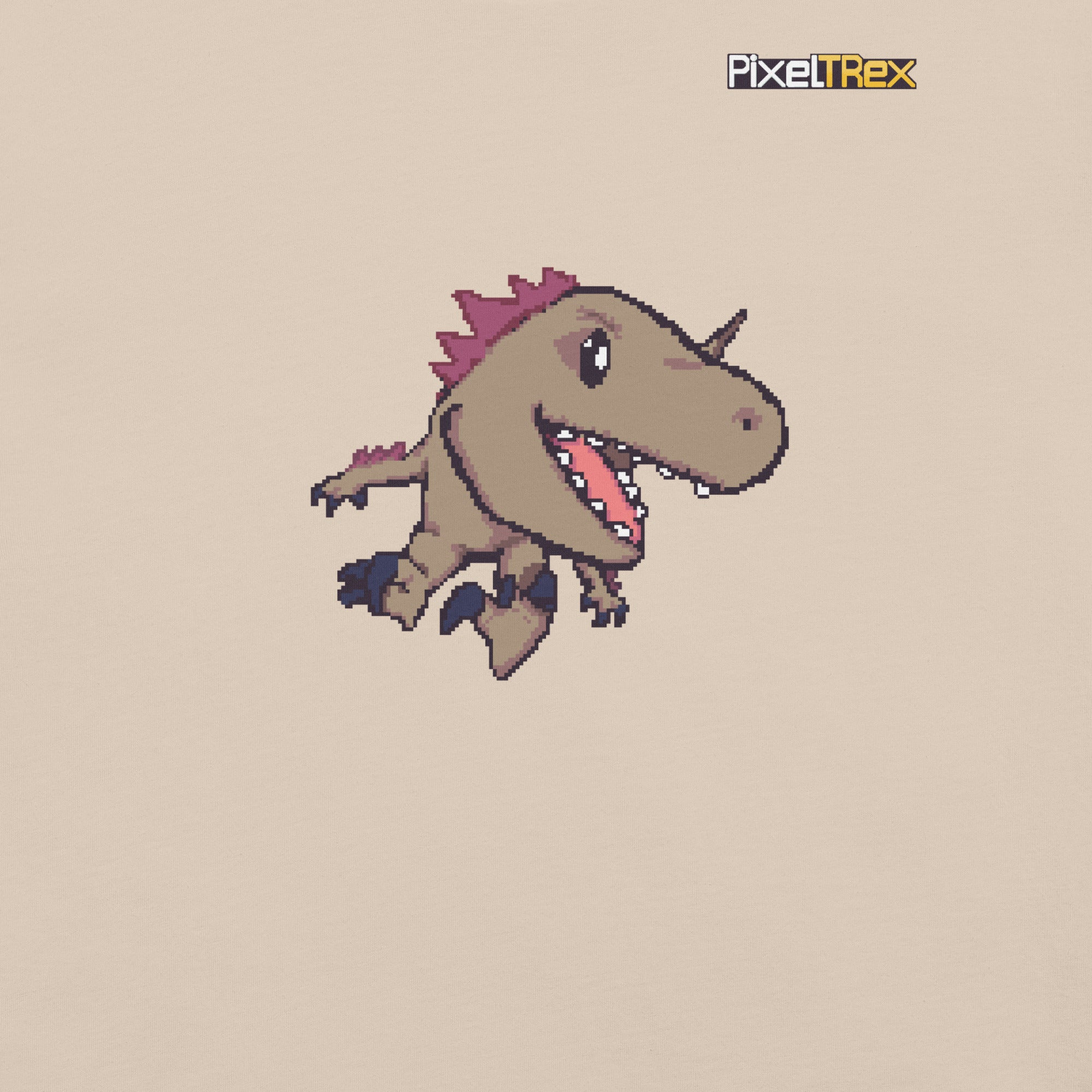 PixelTRex™ – Rap the Raptor Pixel Dinosaur T-Shirt