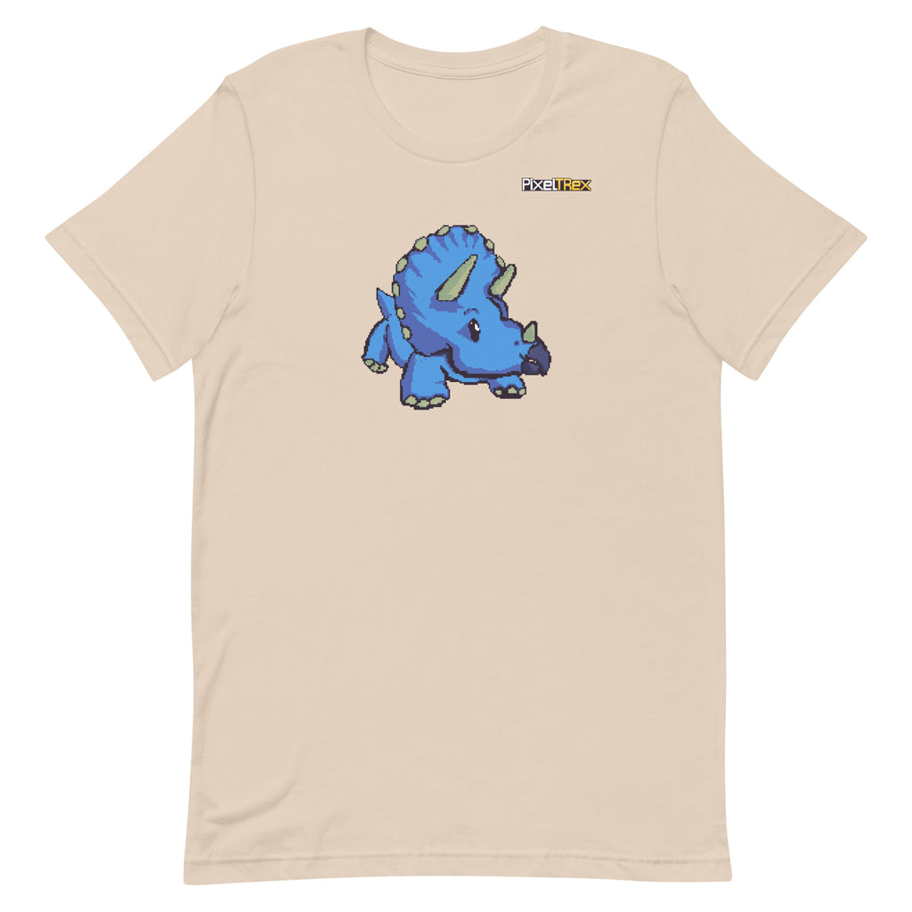 PixelTRex™ – Trike the Triceratops Pixel Dinosaur T-Shirt