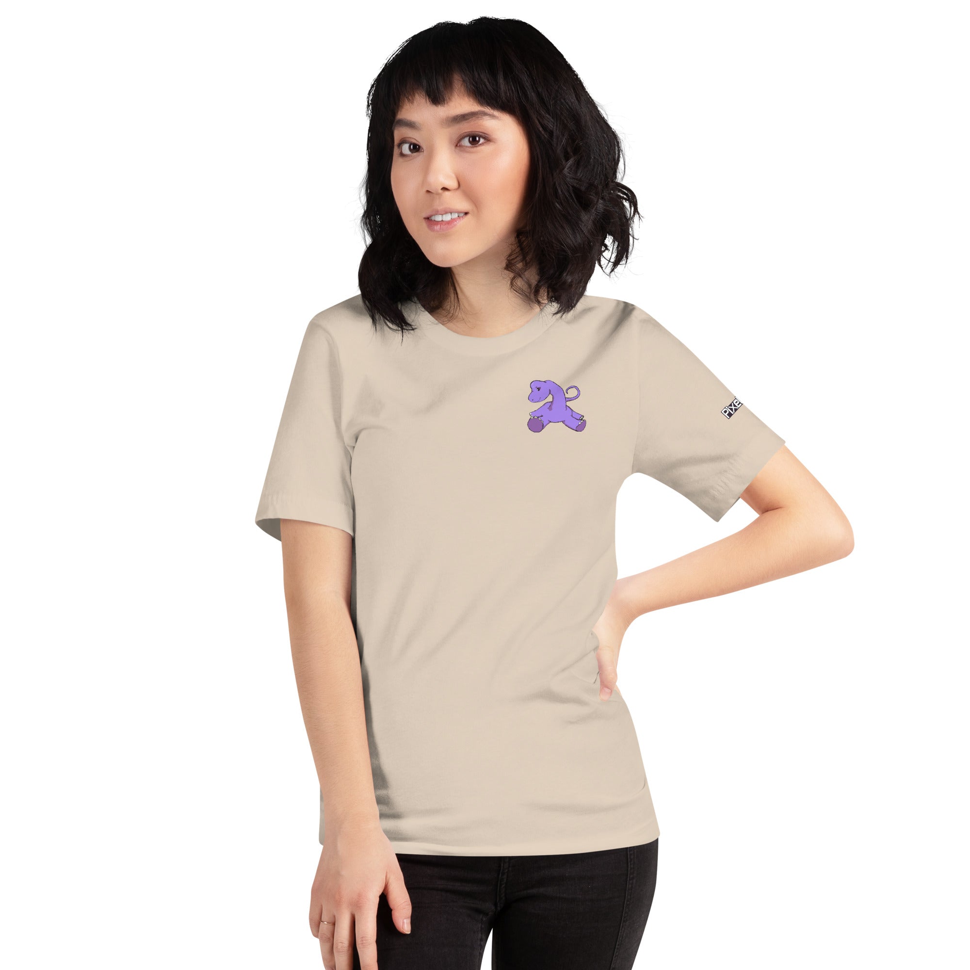 PixelTRex™ – Bracey the Brachiosaurus Pixel Dinosaur Pocket Tee
