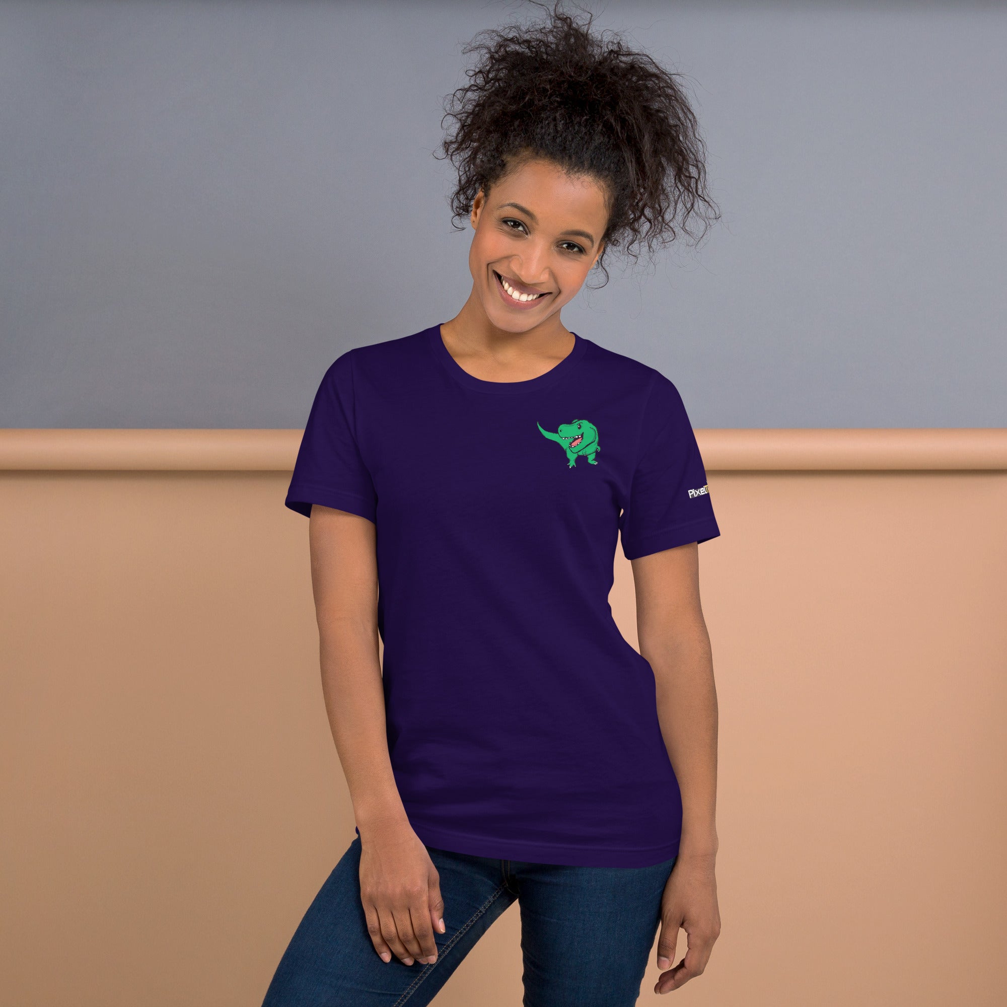 PixelTRex™ – Trex the T-Rex Pixel Dinosaur Pocket Tee