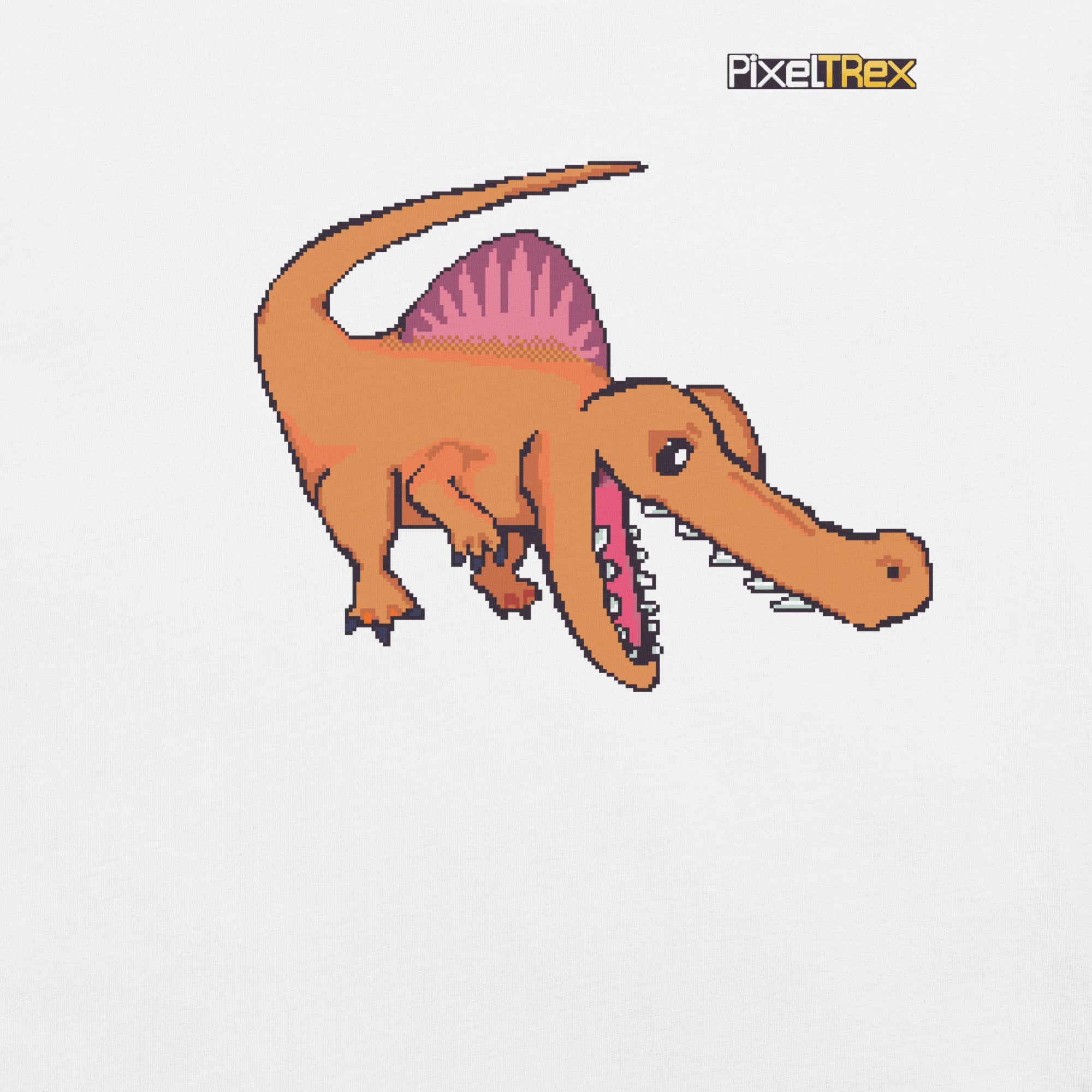 PixelTRex™ – Spino the Spinosaurus Pixel Dinosaur T-Shirt