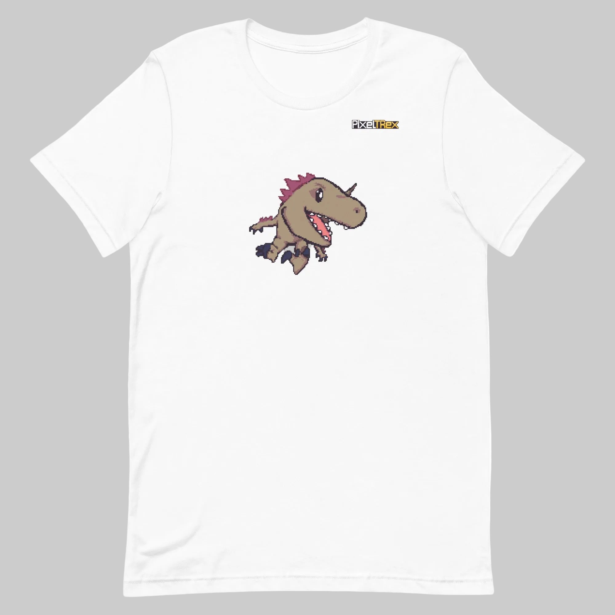 PixelTRex™ – Rap the Raptor Pixel Dinosaur T-Shirt