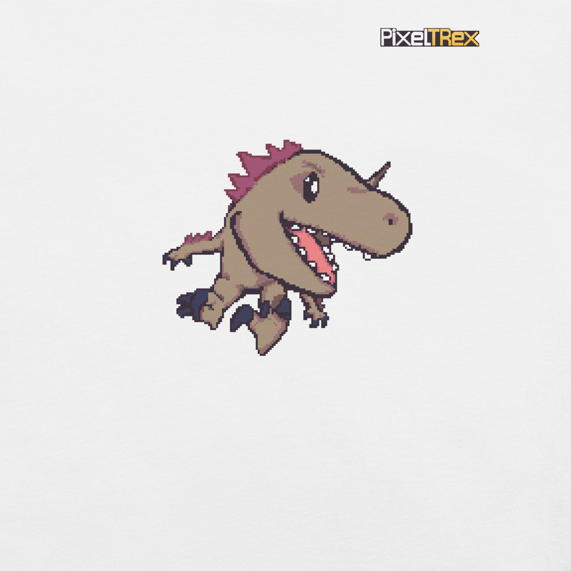 PixelTRex™ – Rap the Raptor Pixel Dinosaur T-Shirt