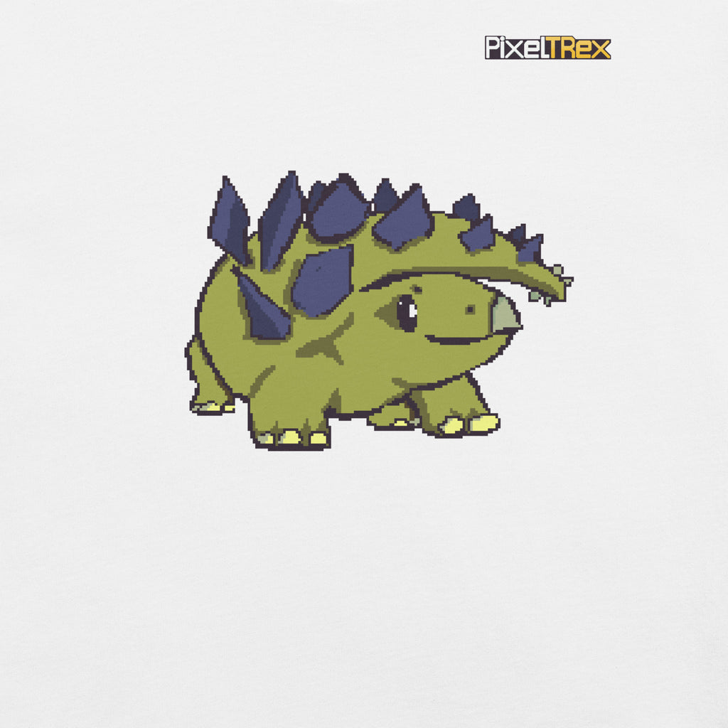 PixelTRex™ – Stego the Stegosaurus Pixel Dinosaur T-Shirt