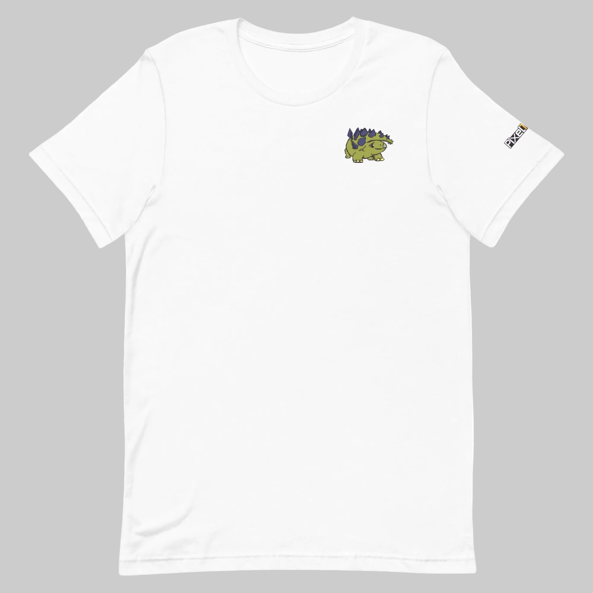 PixelTRex™ – Stego the Stegosaurus Pixel Dinosaur Pocket Tee