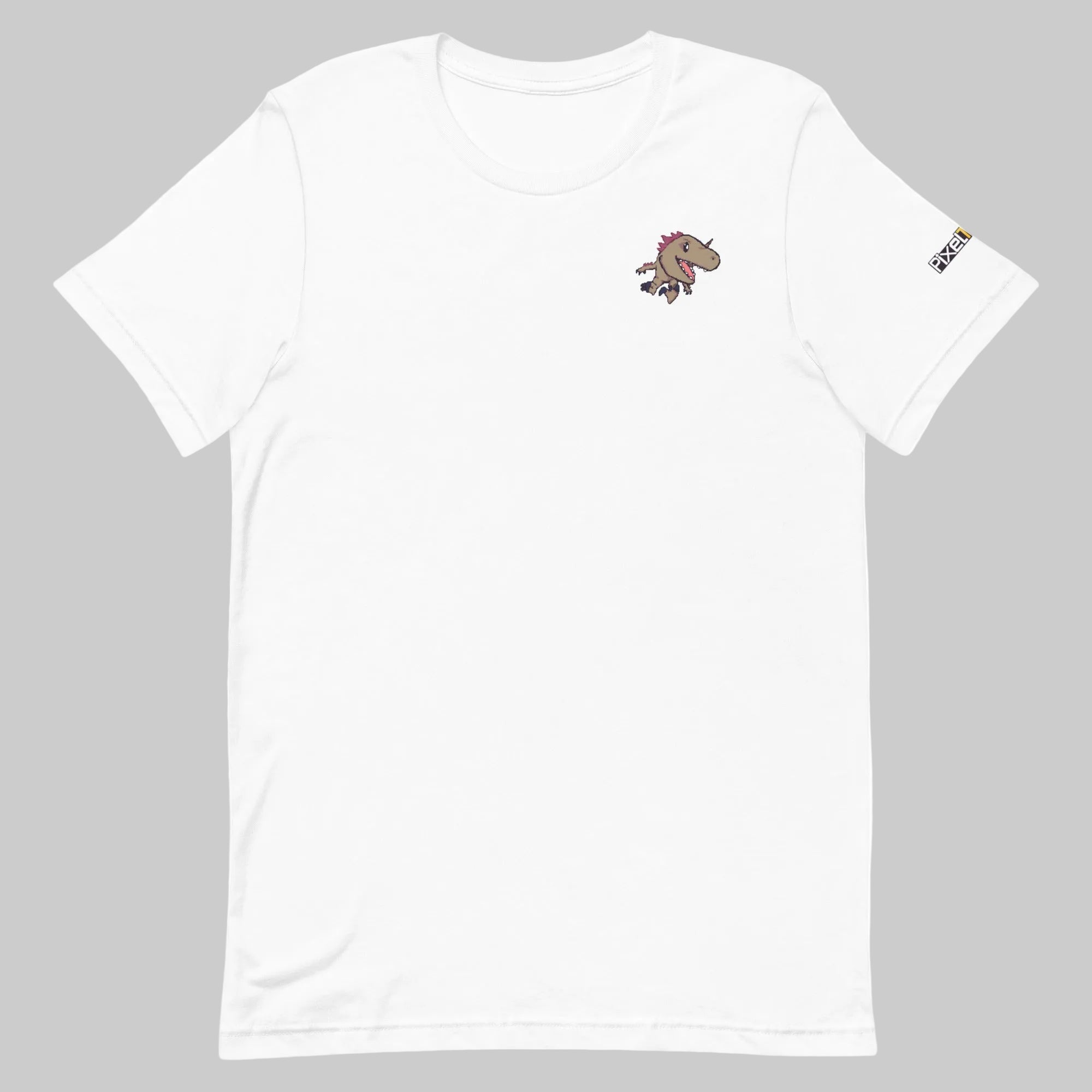 PixelTRex™ – Rap the Raptor Pixel Dinosaur Pocket Tee