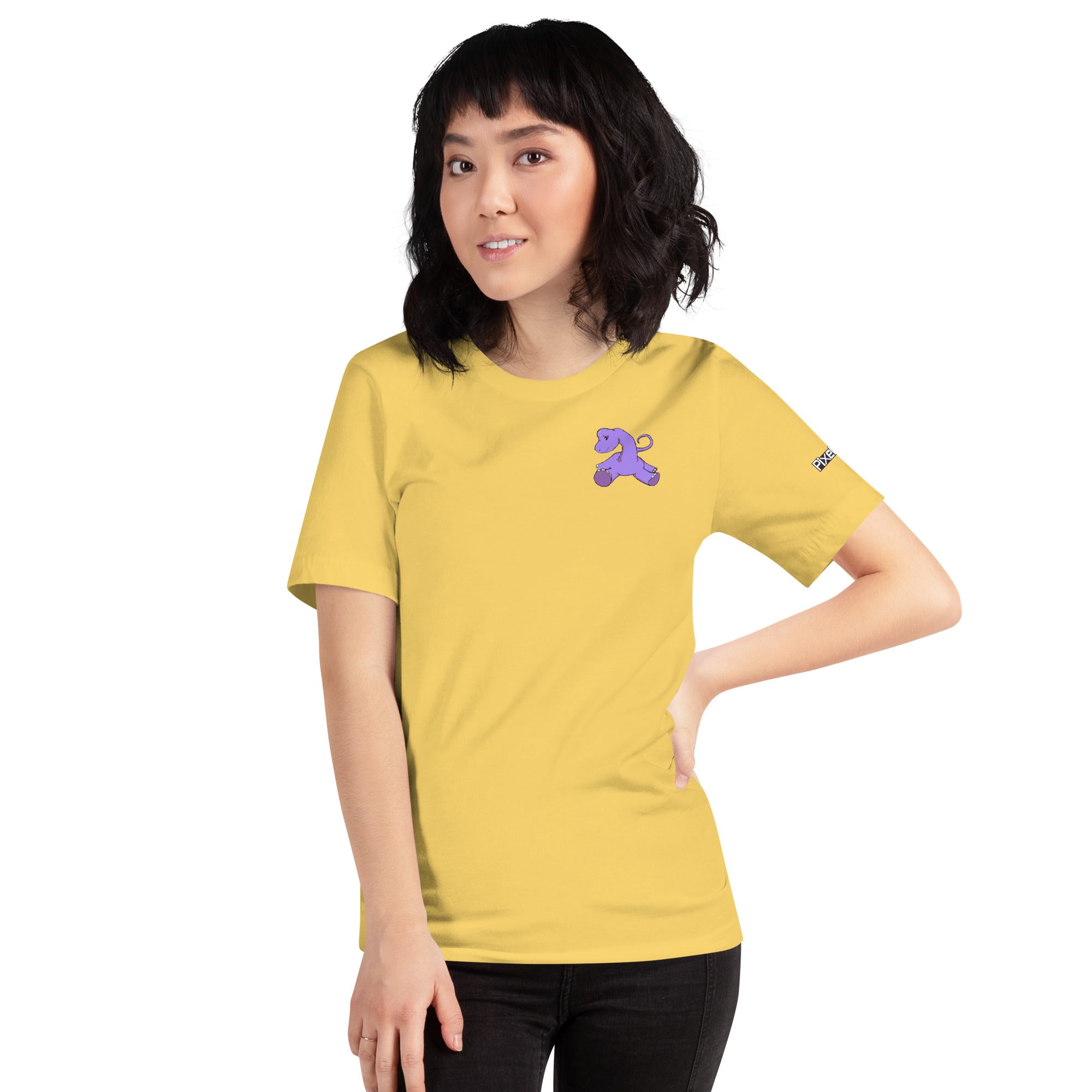 PixelTRex™ – Bracey the Brachiosaurus Pixel Dinosaur Pocket Tee