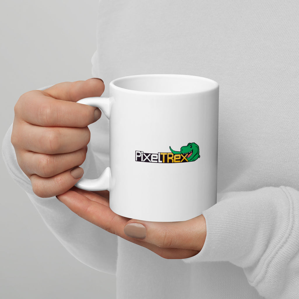 PixelTRex™ – Trike the Triceratops Pixel Dinosaur 11 oz Mug