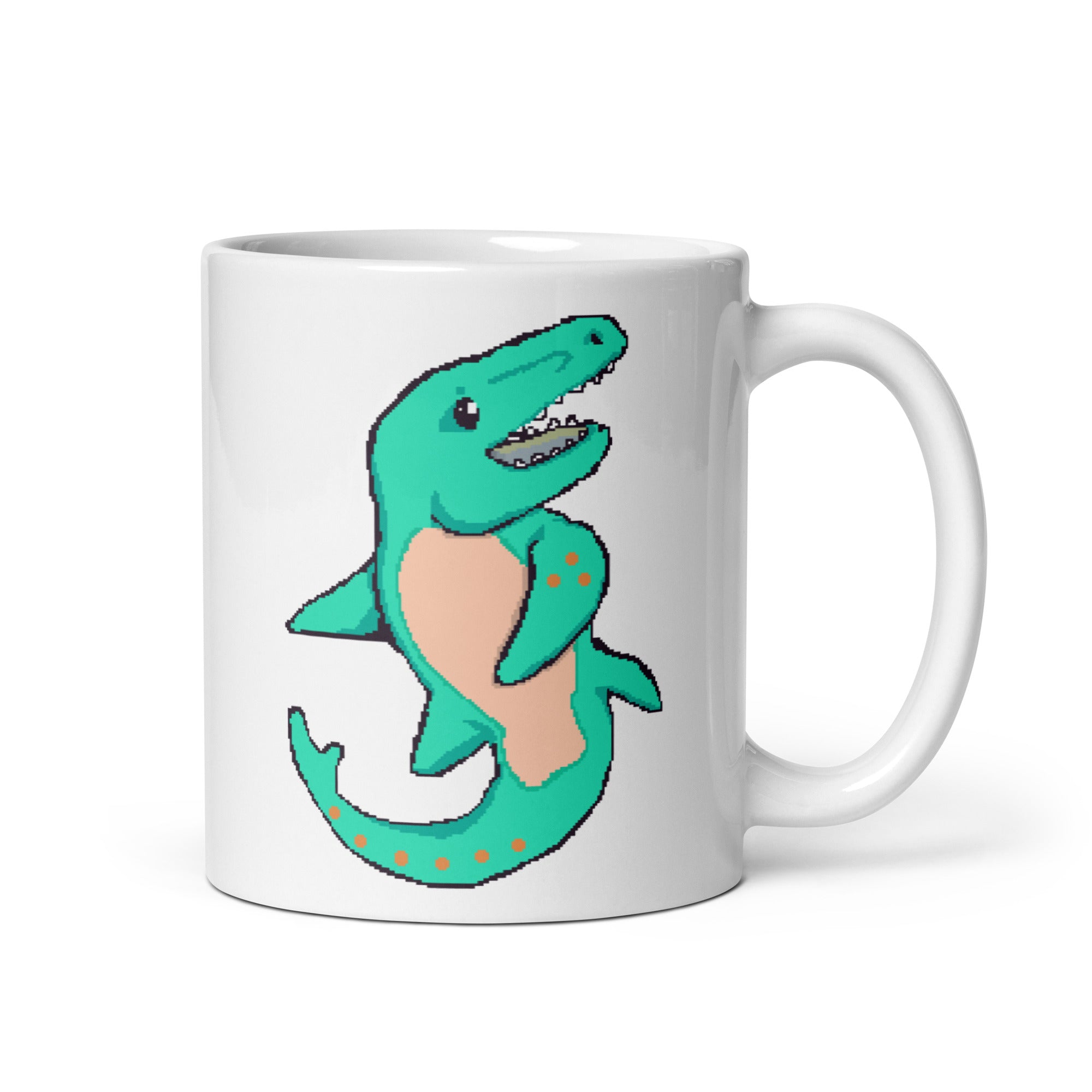 PixelTRex™ – Mosa the Mosasaurus Pixel Creature 11 oz Mug