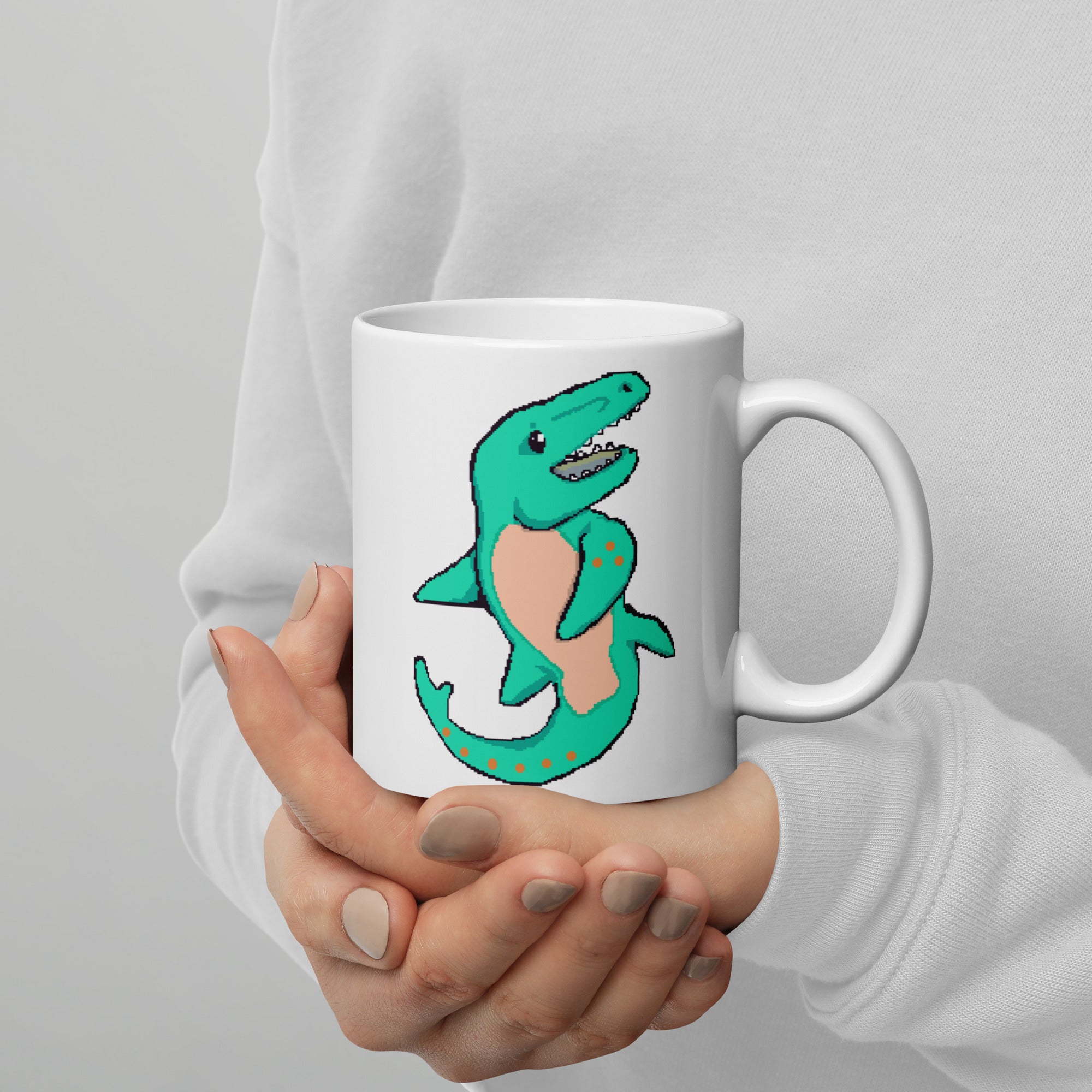 PixelTRex™ – Mosa the Mosasaurus Pixel Creature 11 oz Mug
