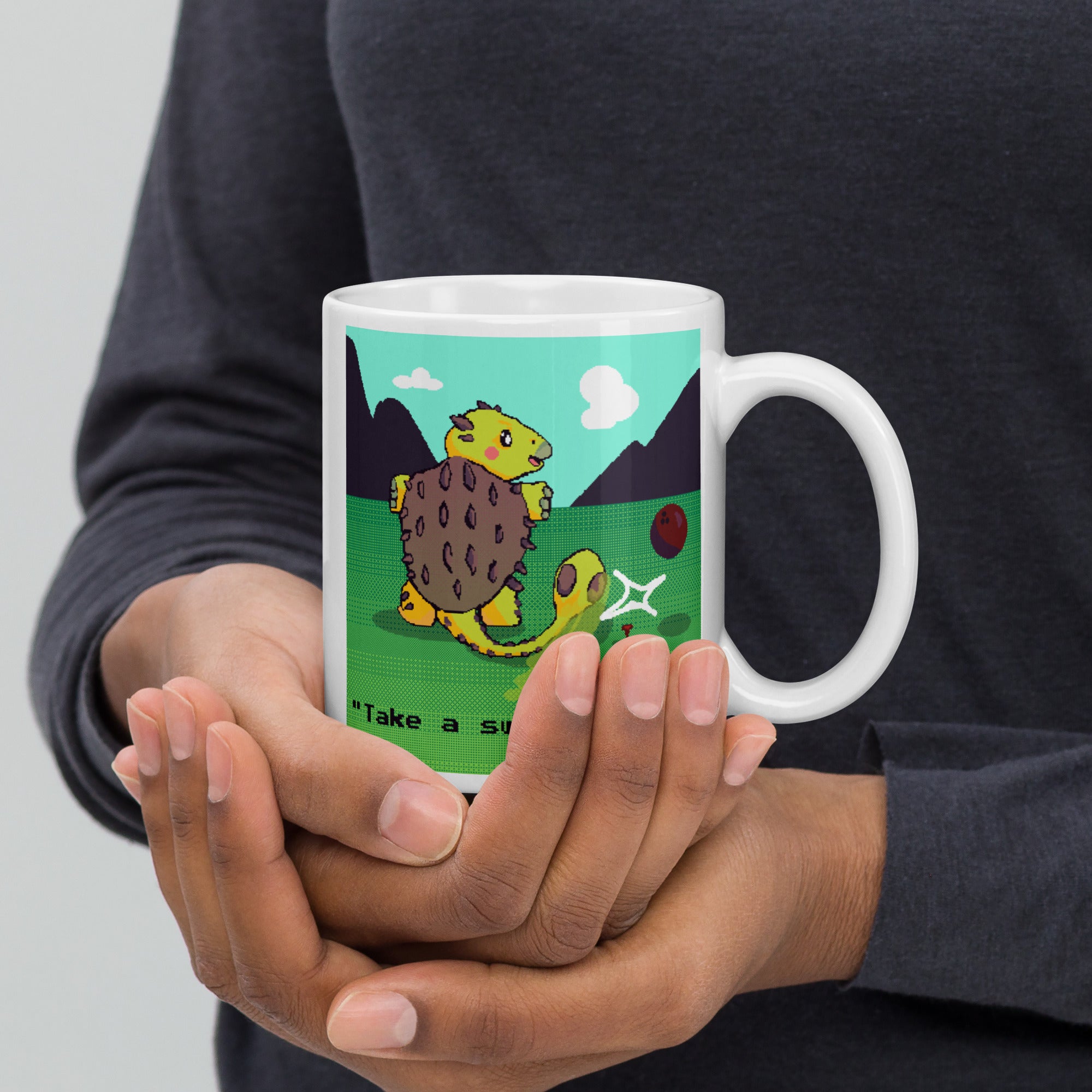 PixelTRex™ – Anky “Take a swing at it” 11 oz Mug