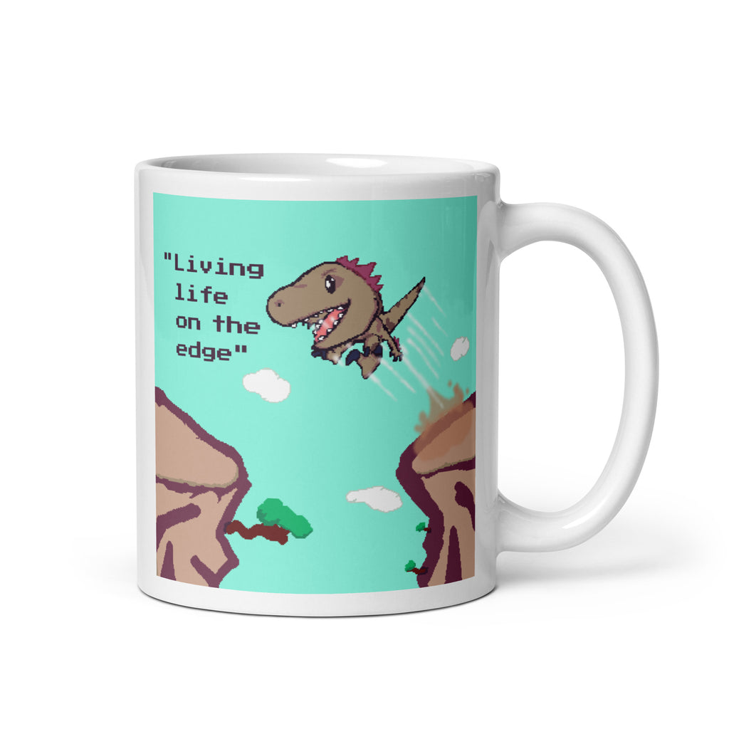 PixelTRex™ – Rap “Living Life on the Edge” 11 oz Mug