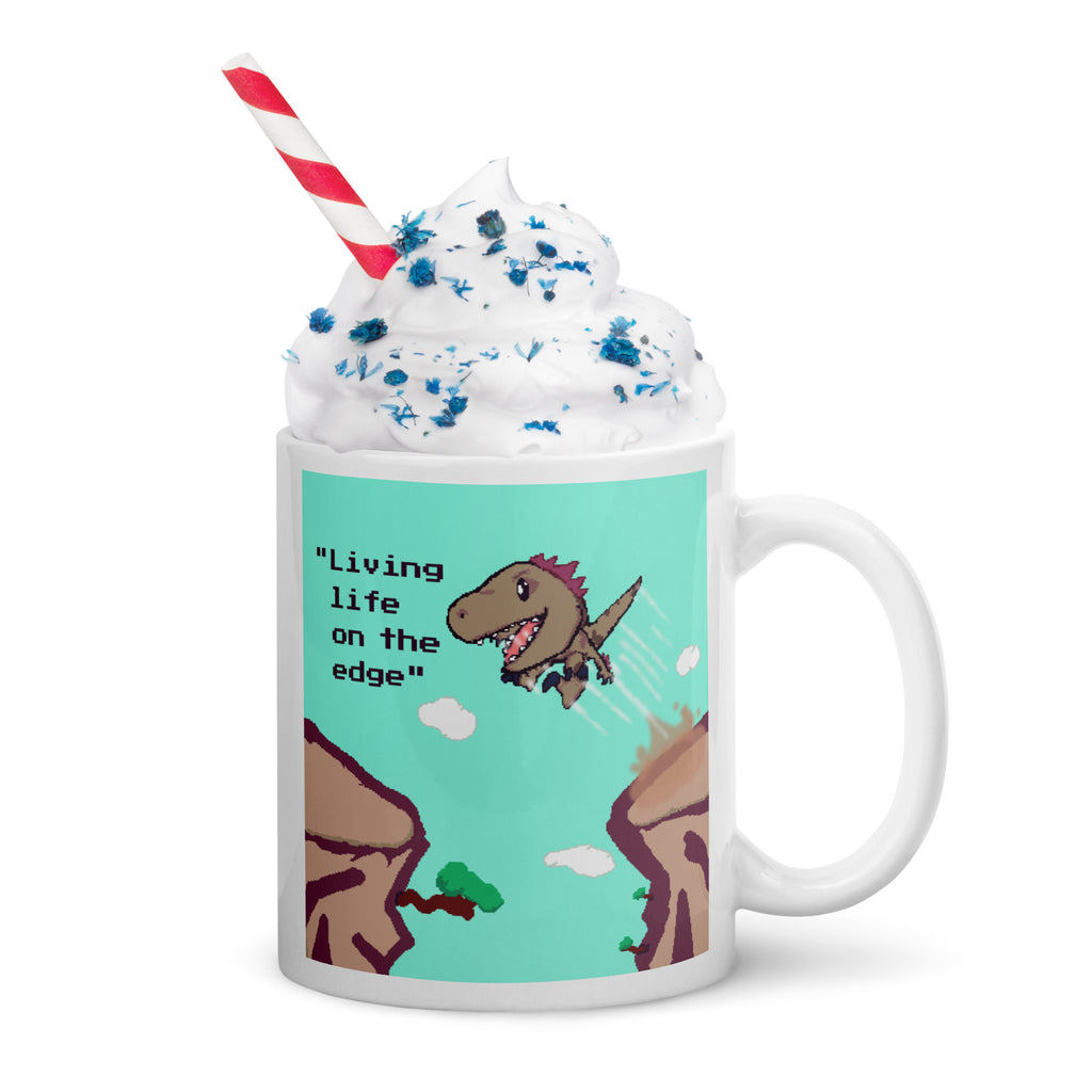 PixelTRex™ – Rap “Living Life on the Edge” 11 oz Mug