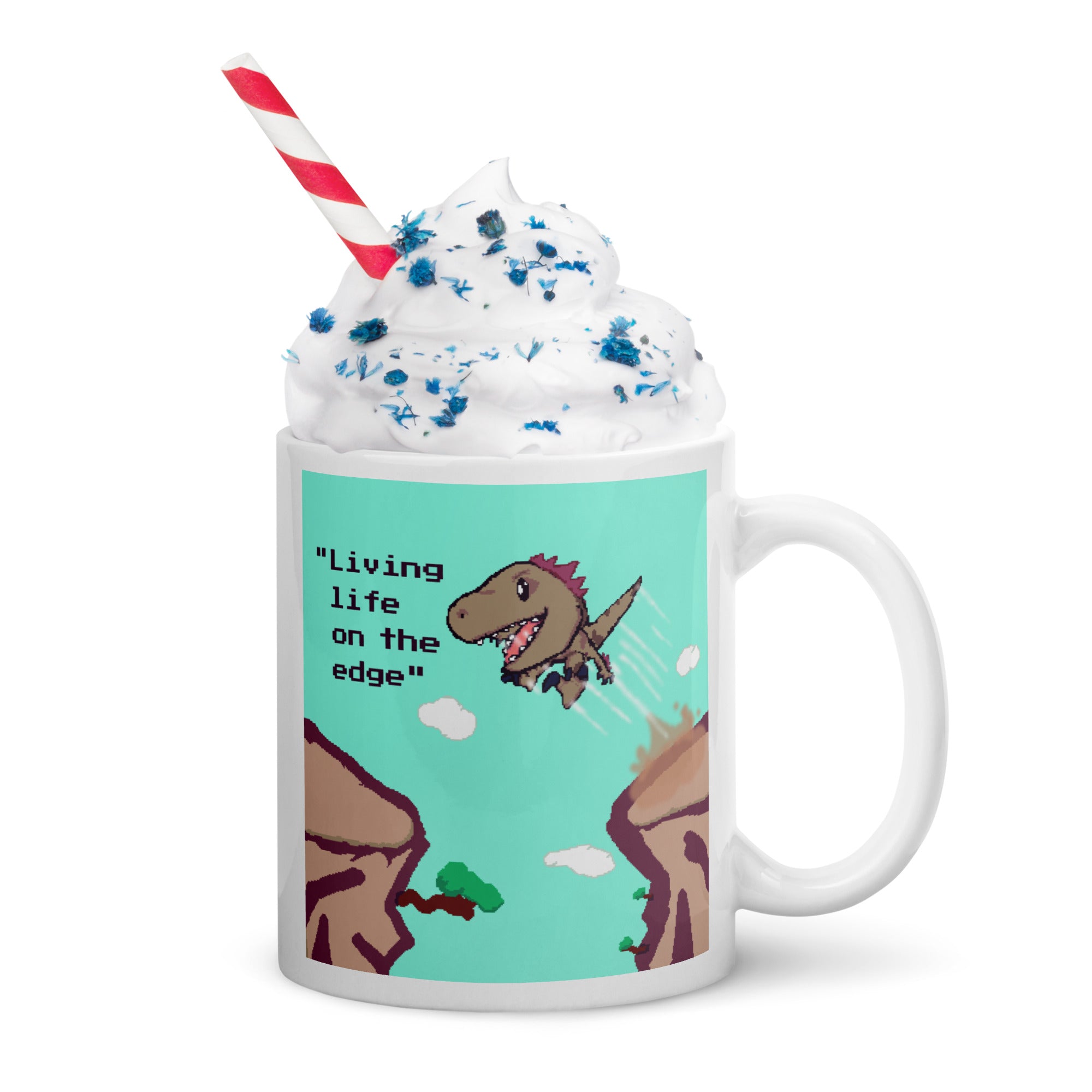 PixelTRex™ – Rap “Living Life on the Edge” 11 oz Mug