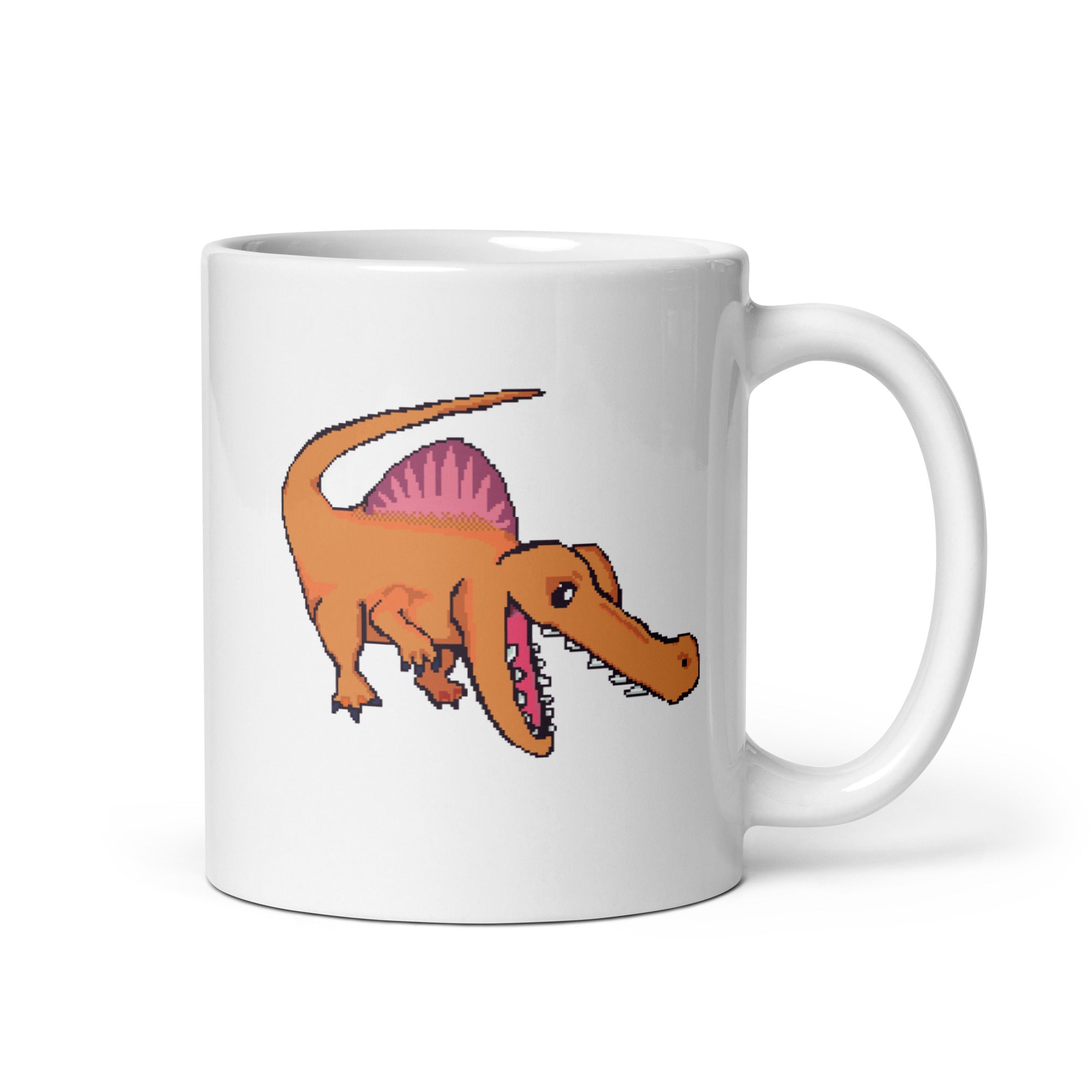PixelTRex™ – Spino the Spinosaurus Pixel Dinosaur 11 oz Mug