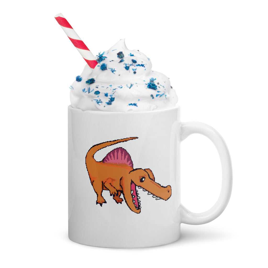 PixelTRex™ – Spino the Spinosaurus Pixel Dinosaur 11 oz Mug
