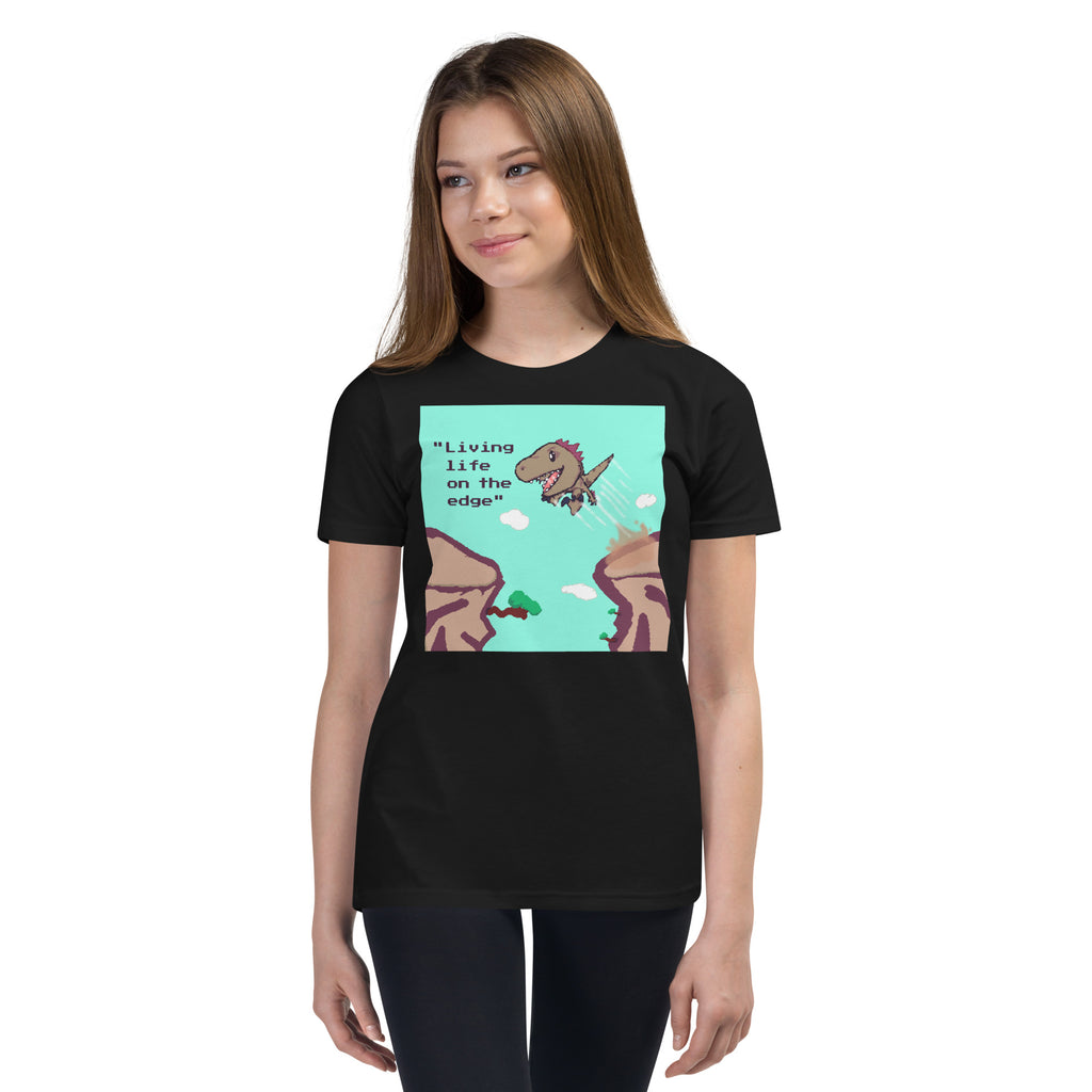 PixelTRex™ – Rap “Living Life on the Edge” Youth T-Shirt